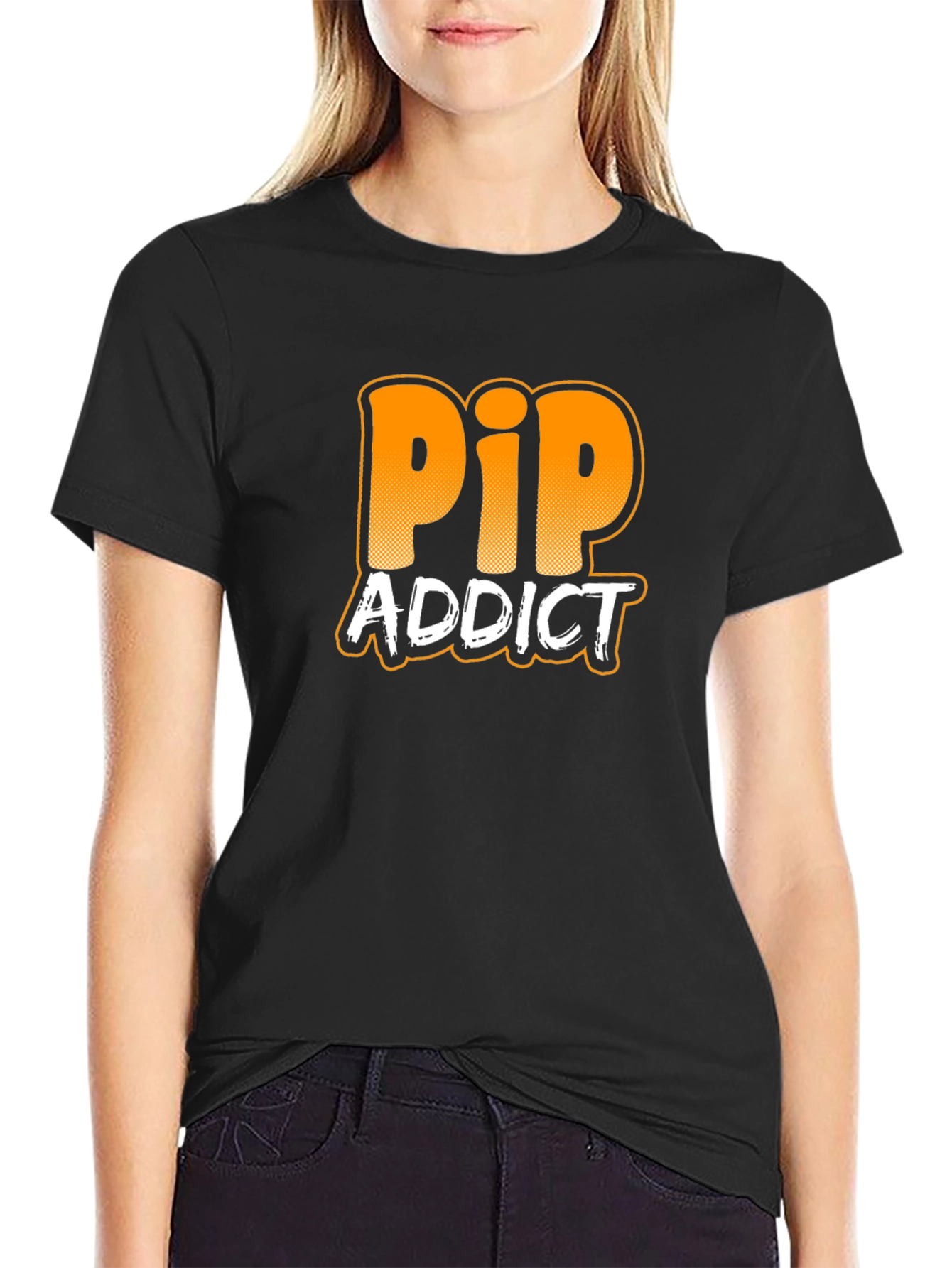 PIP Addict Graphic T-Shirt - Black Cotton Tee