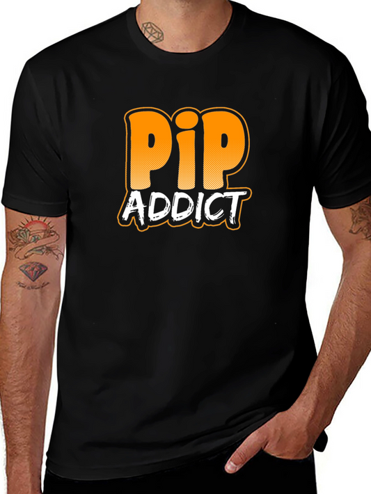 PIP Addict Graphic T-Shirt - Black Cotton Tee