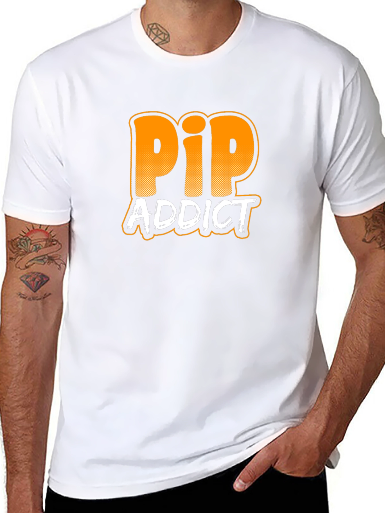 PIP Addict Graphic T-Shirt - Black Cotton Tee