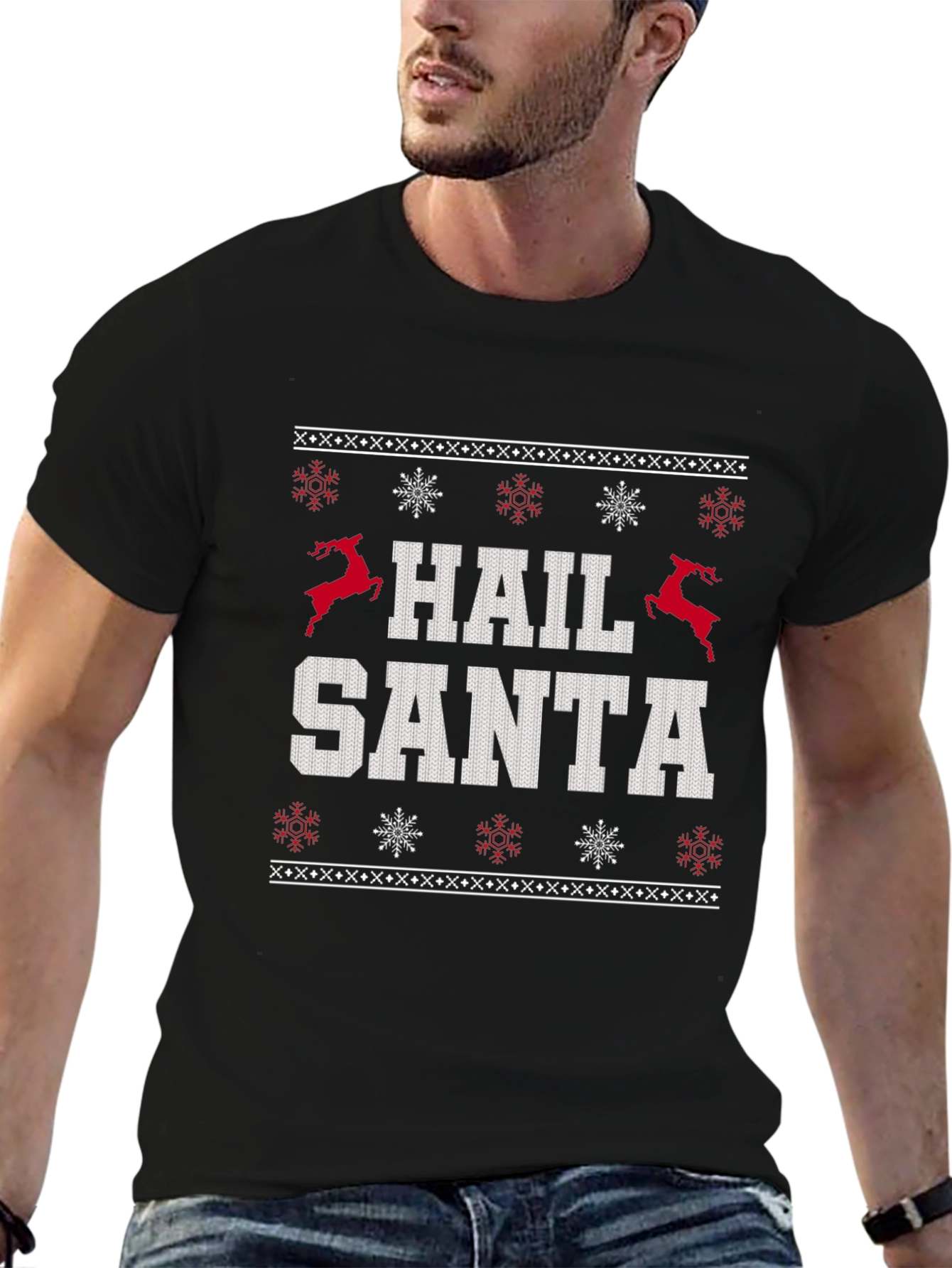 Hail Santa Ugly Christmas Sweater T-Shirt