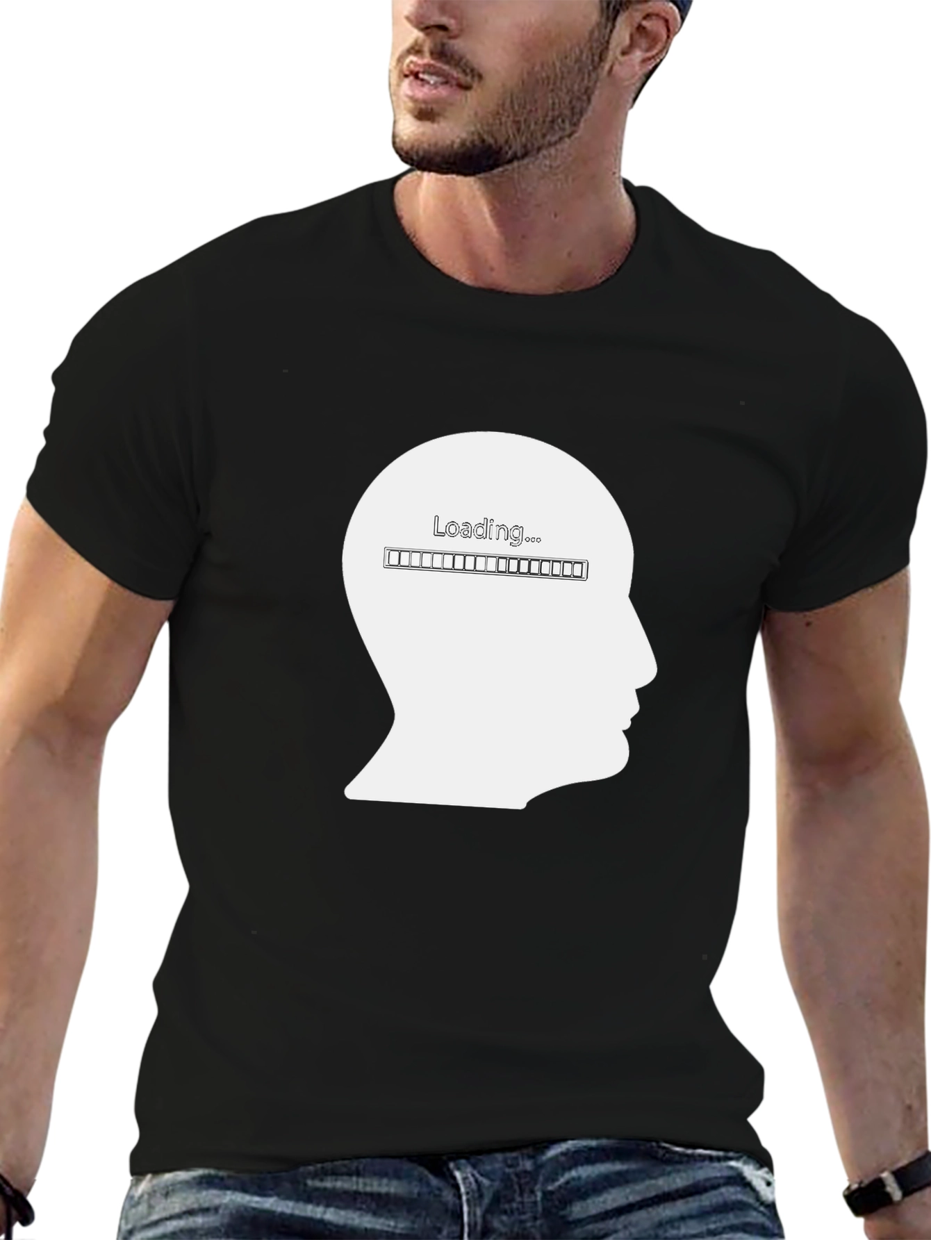 Loading Brain T-Shirt - Unisex Black Tee