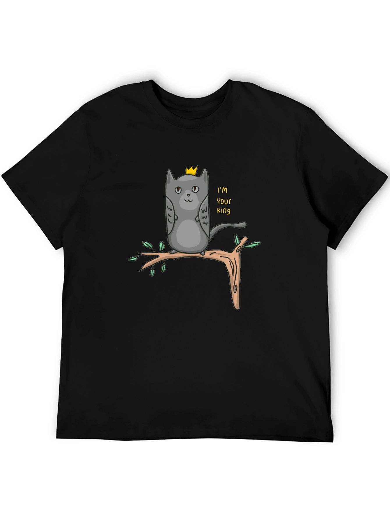 King Cat T-Shirt - Funny Cartoon Tee