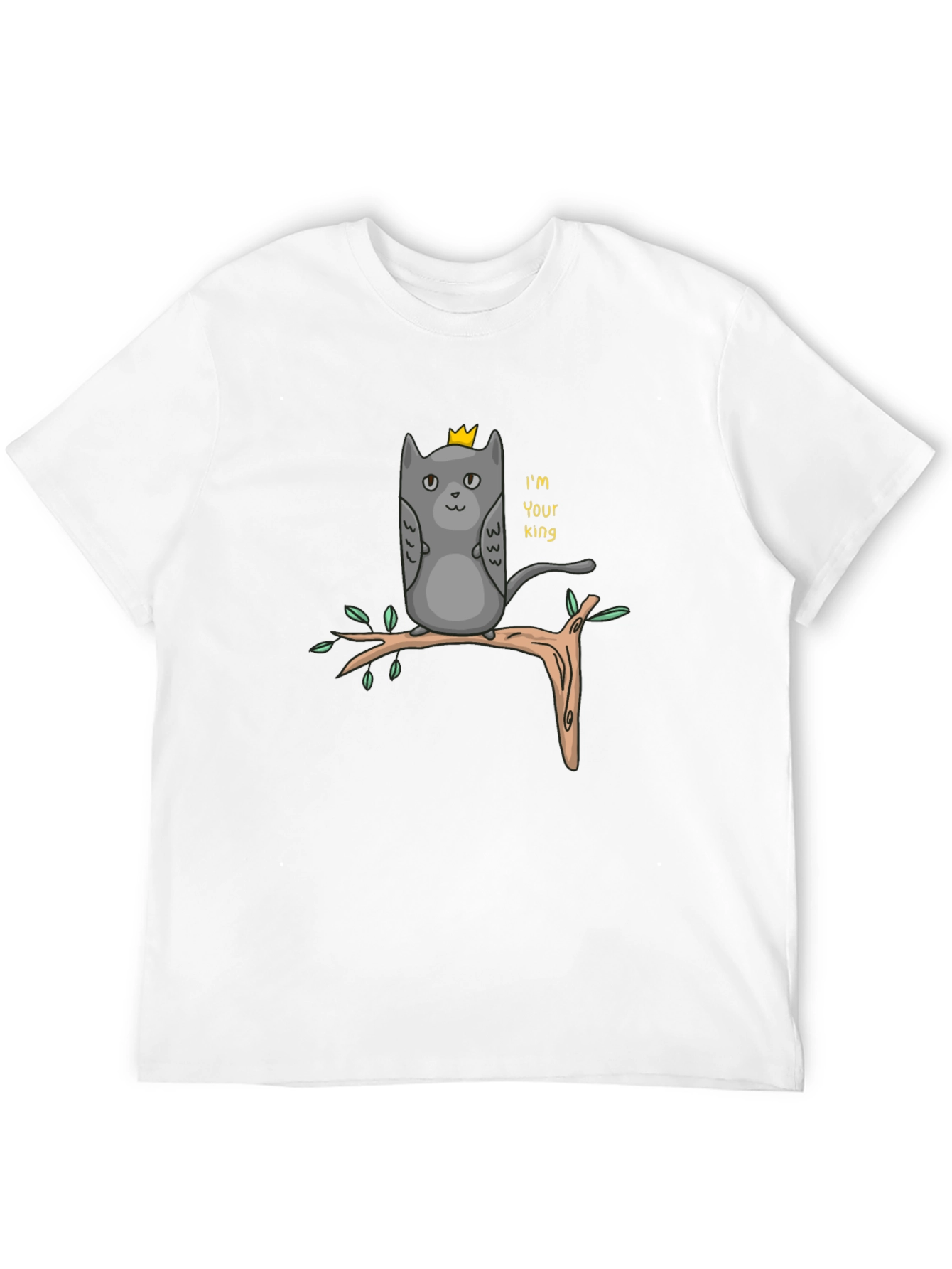 King Cat T-Shirt - Funny Cartoon Tee