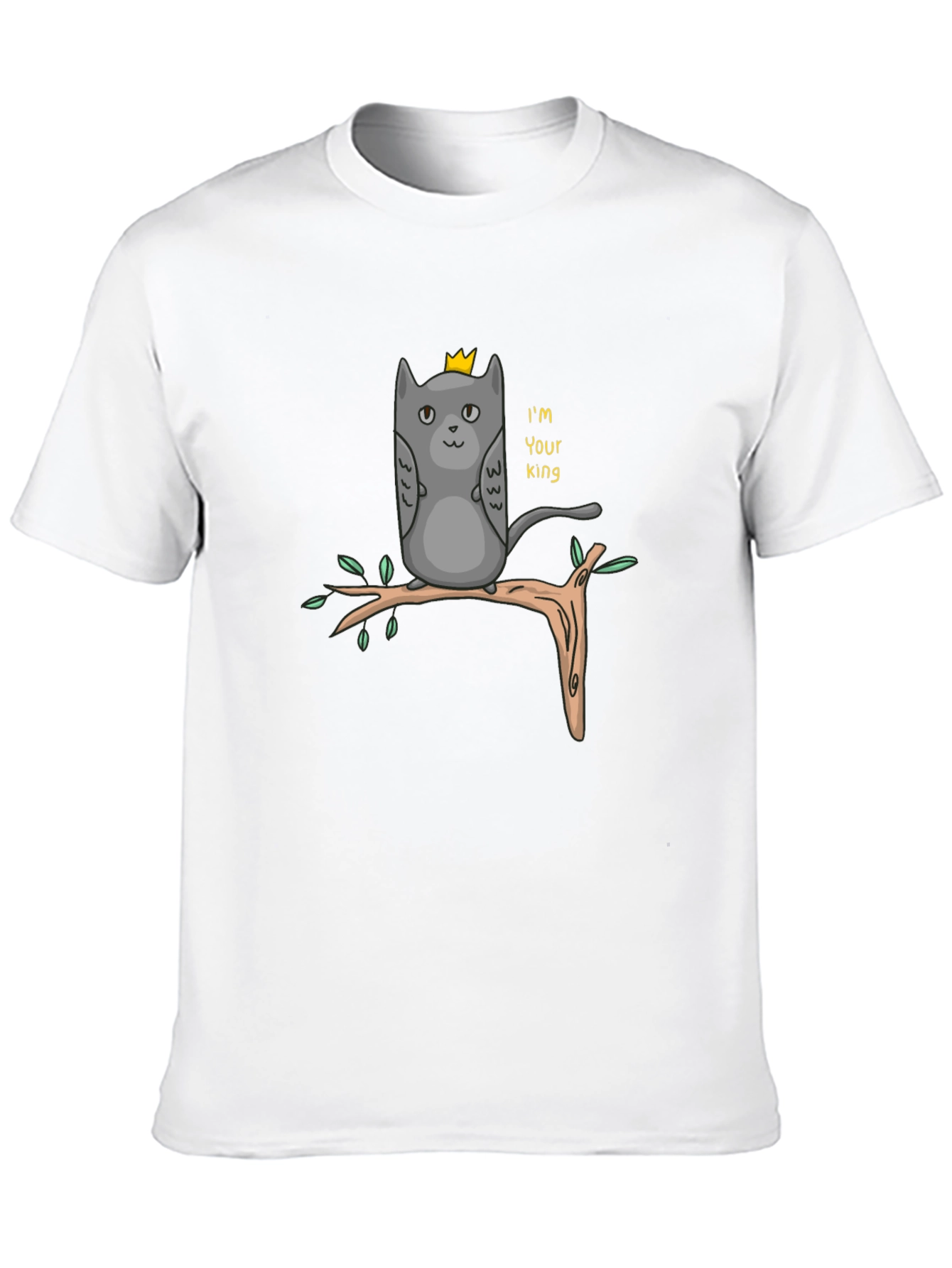 King Cat T-Shirt - Funny Cartoon Tee