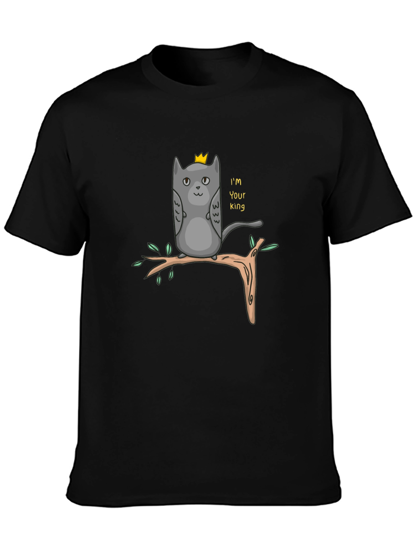 King Cat T-Shirt - Funny Cartoon Tee