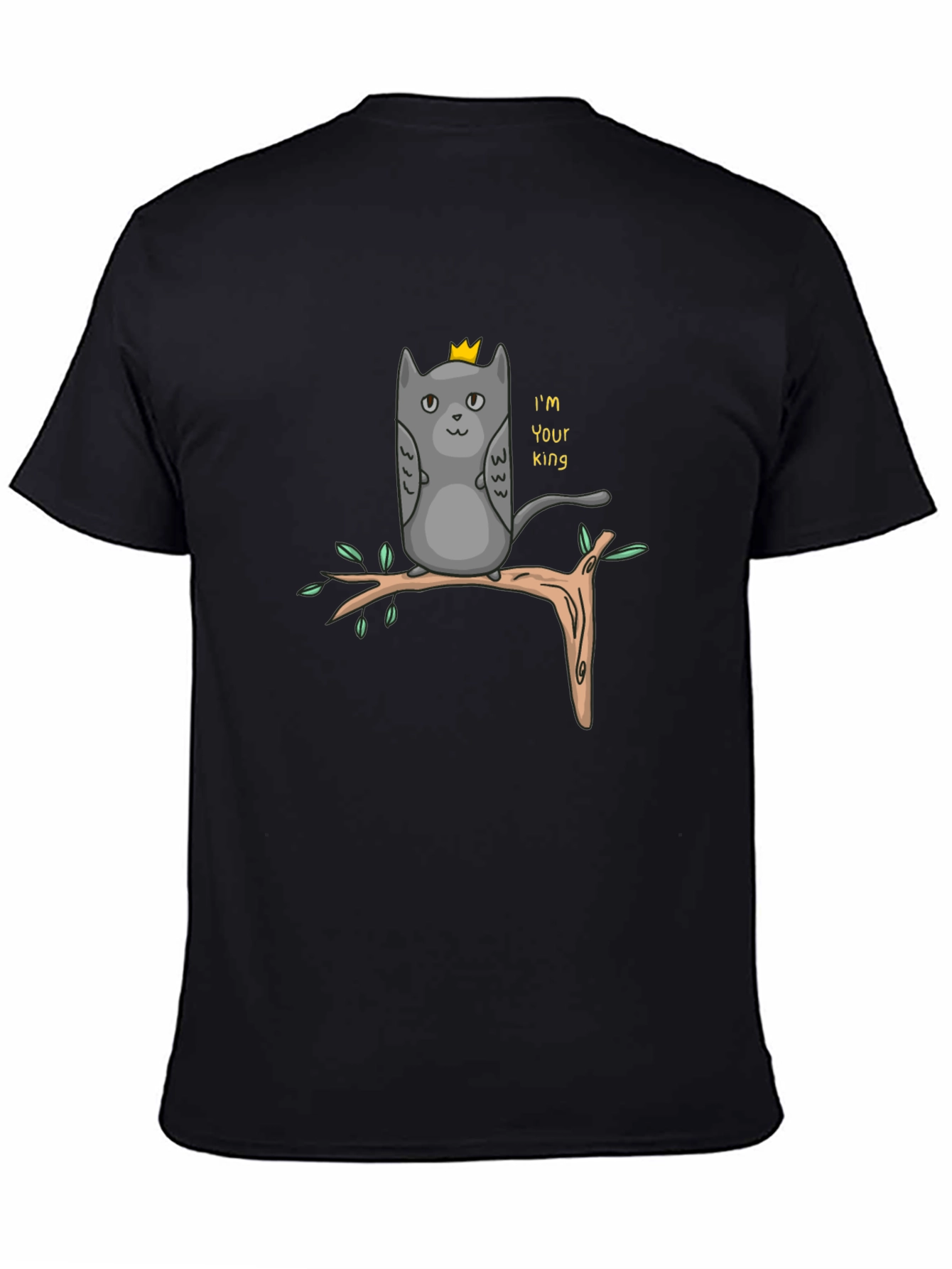 King Cat T-Shirt - Funny Cartoon Tee