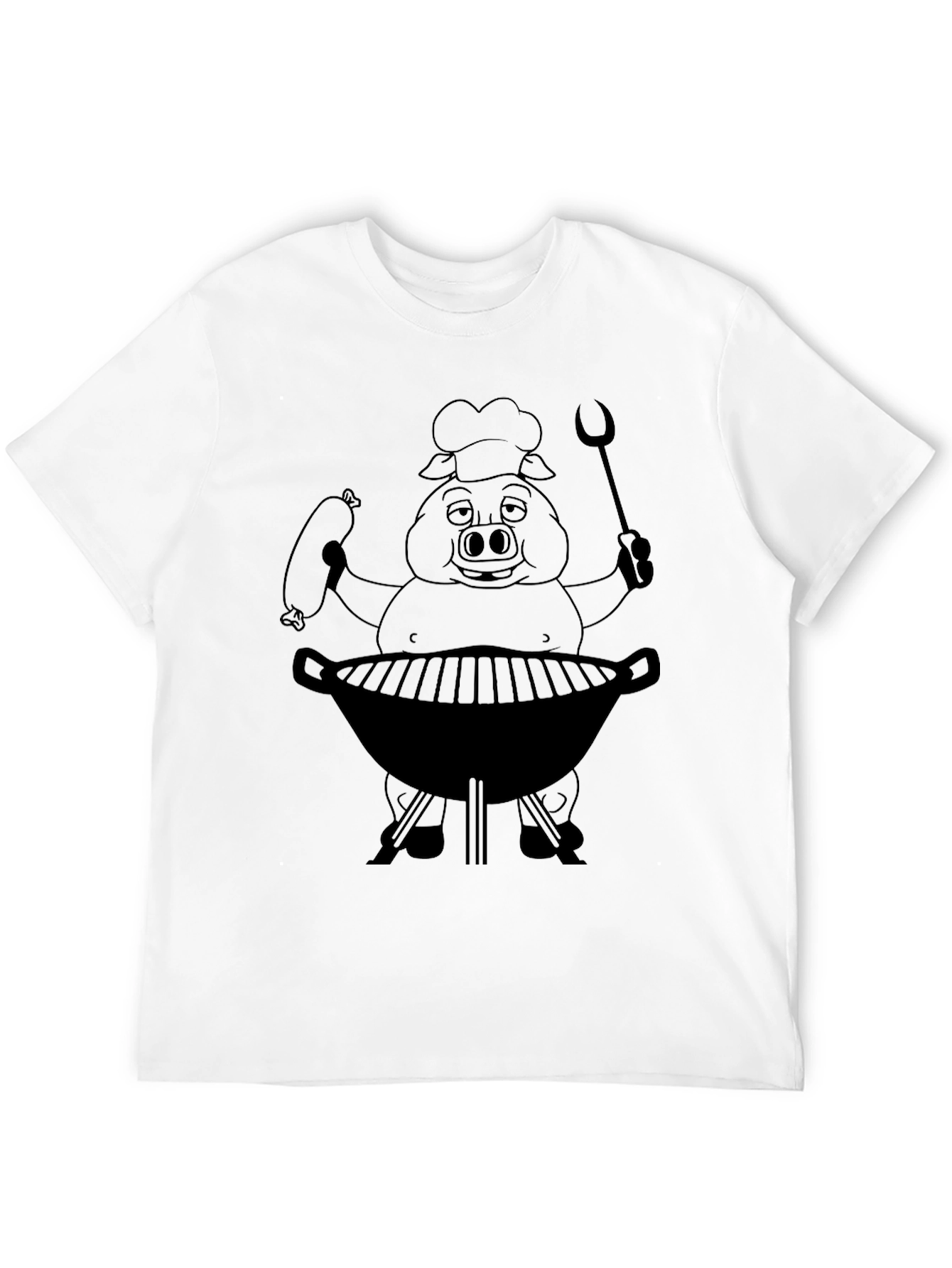 BBQ Pig Chef T-Shirt - Funny Grilling Tee