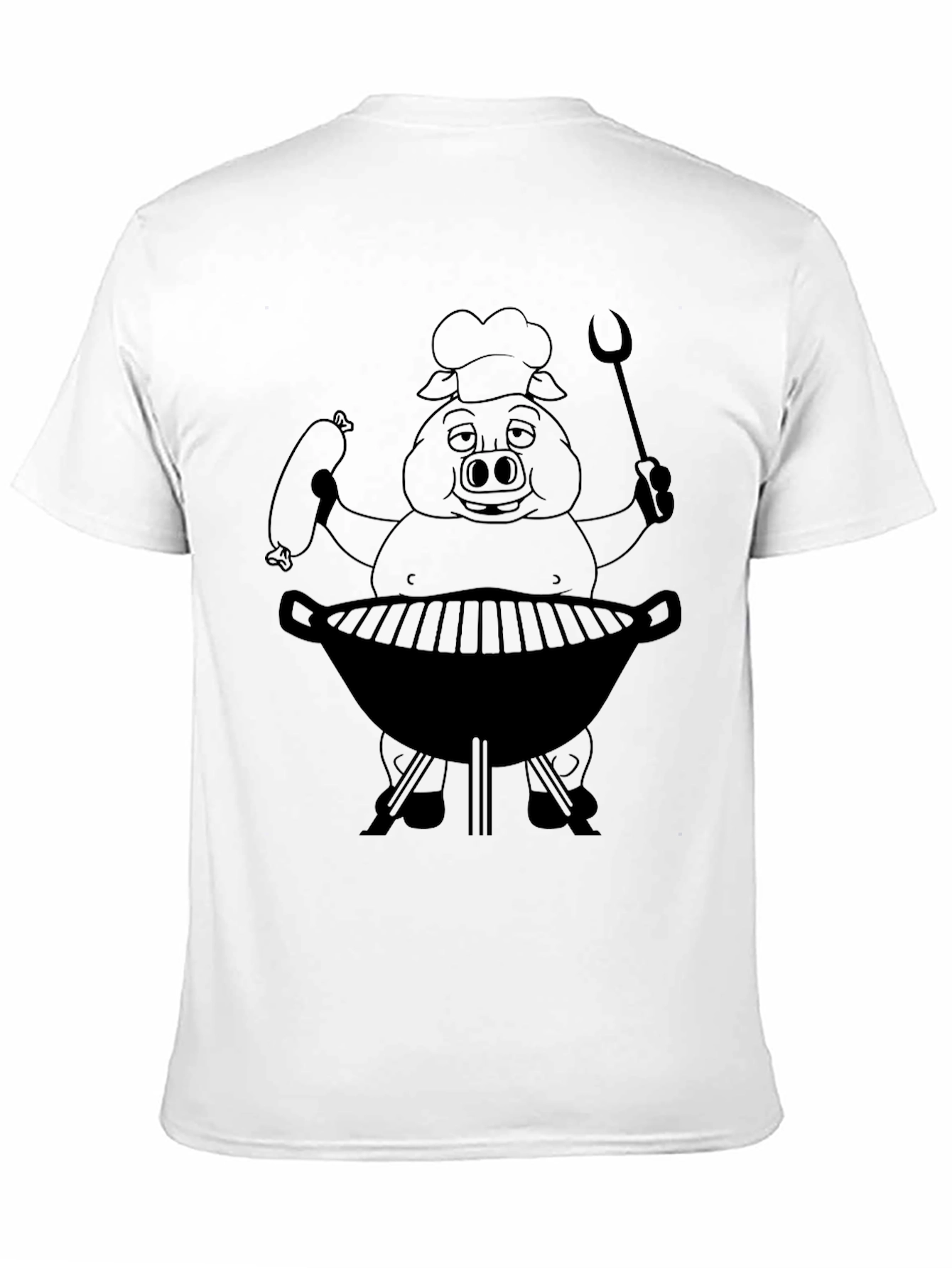 BBQ Pig Chef T-Shirt - Funny Grilling Tee