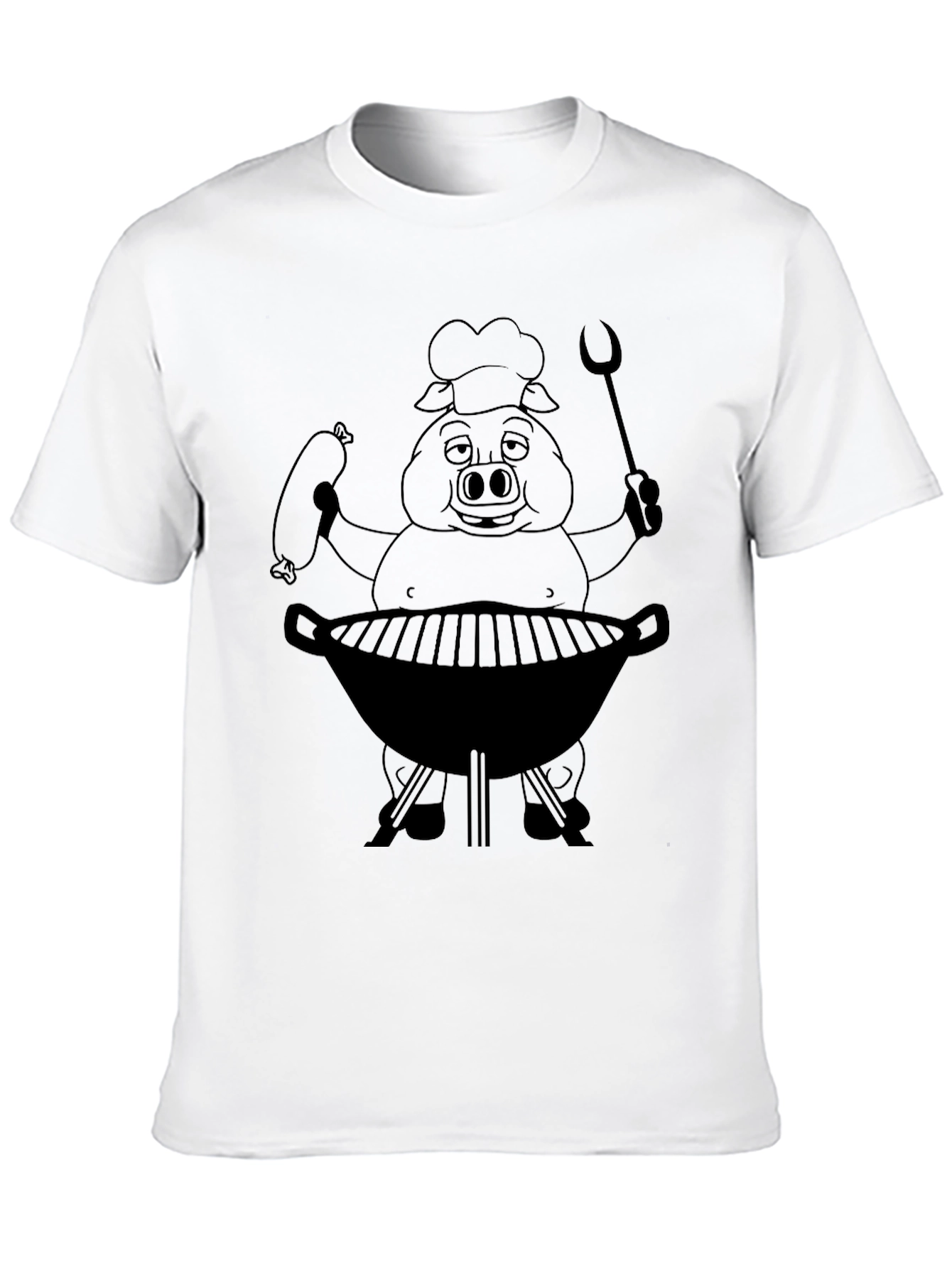 BBQ Pig Chef T-Shirt - Funny Grilling Tee