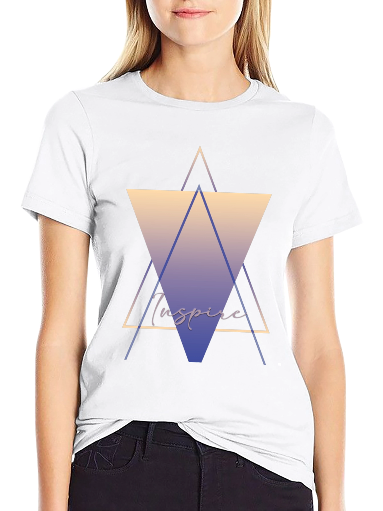Inspire Graphic Tee - Stylish Geometric Design