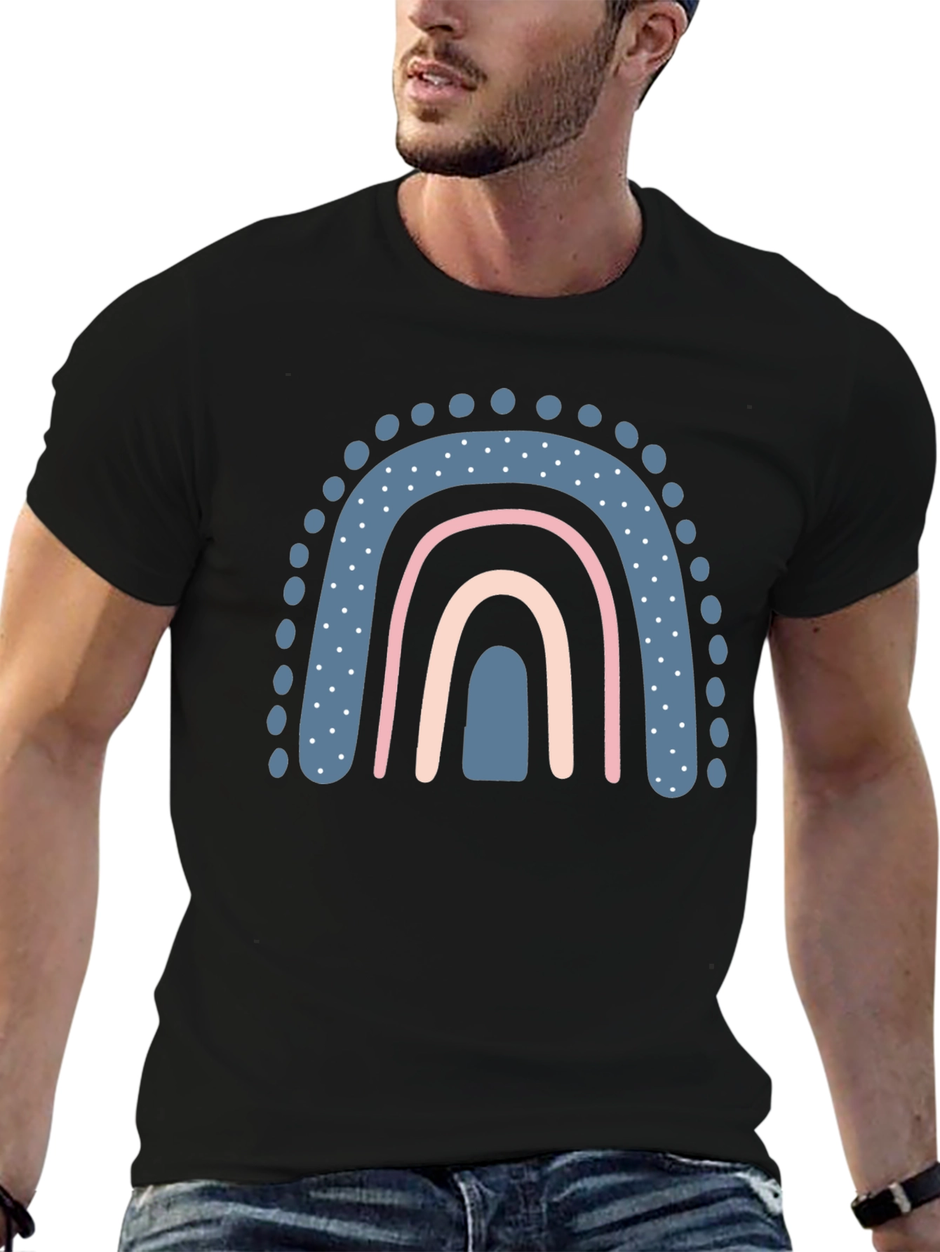 Cute Rainbow Graphic Tee - Casual Comfort