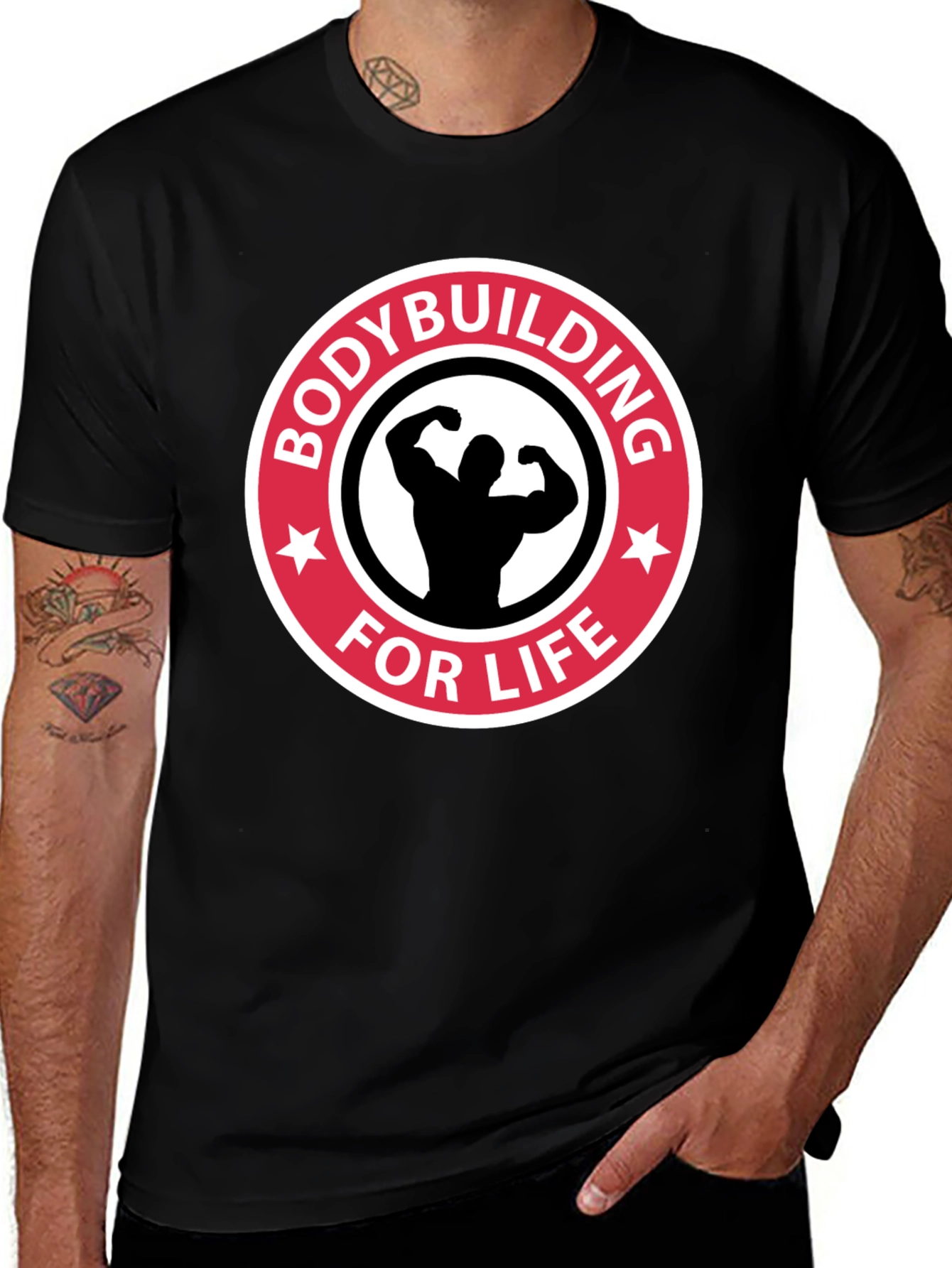Bodybuilding for Life Black T-Shirt
