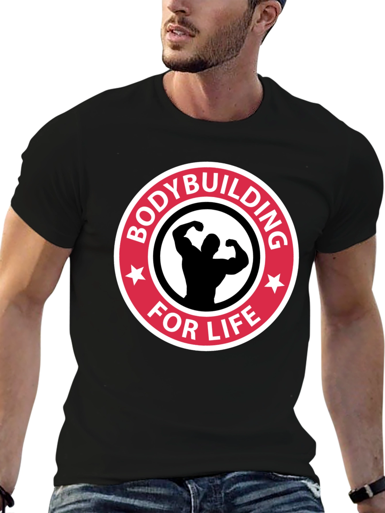 Bodybuilding for Life Black T-Shirt