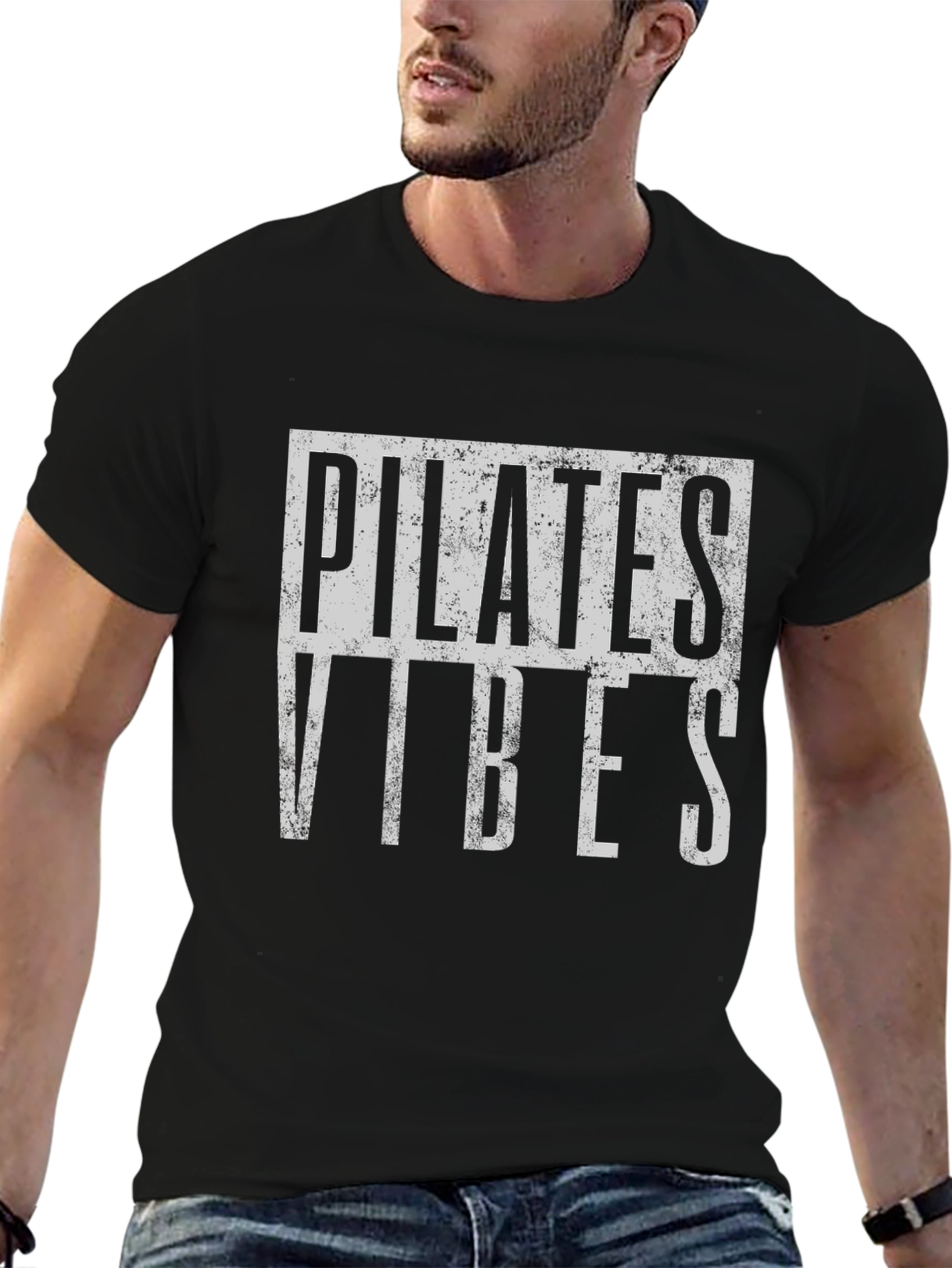 Pilates Vibes Graphic Tee - Black