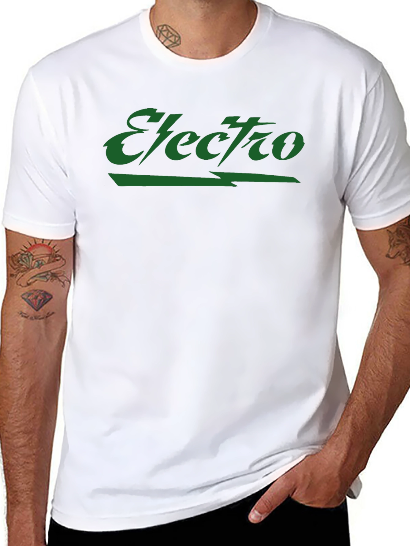 Electro Graphic Print Black T-Shirt