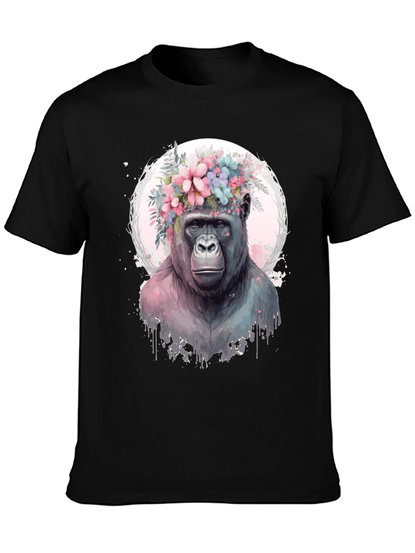 Gorilla Floral Crown Graphic Tee