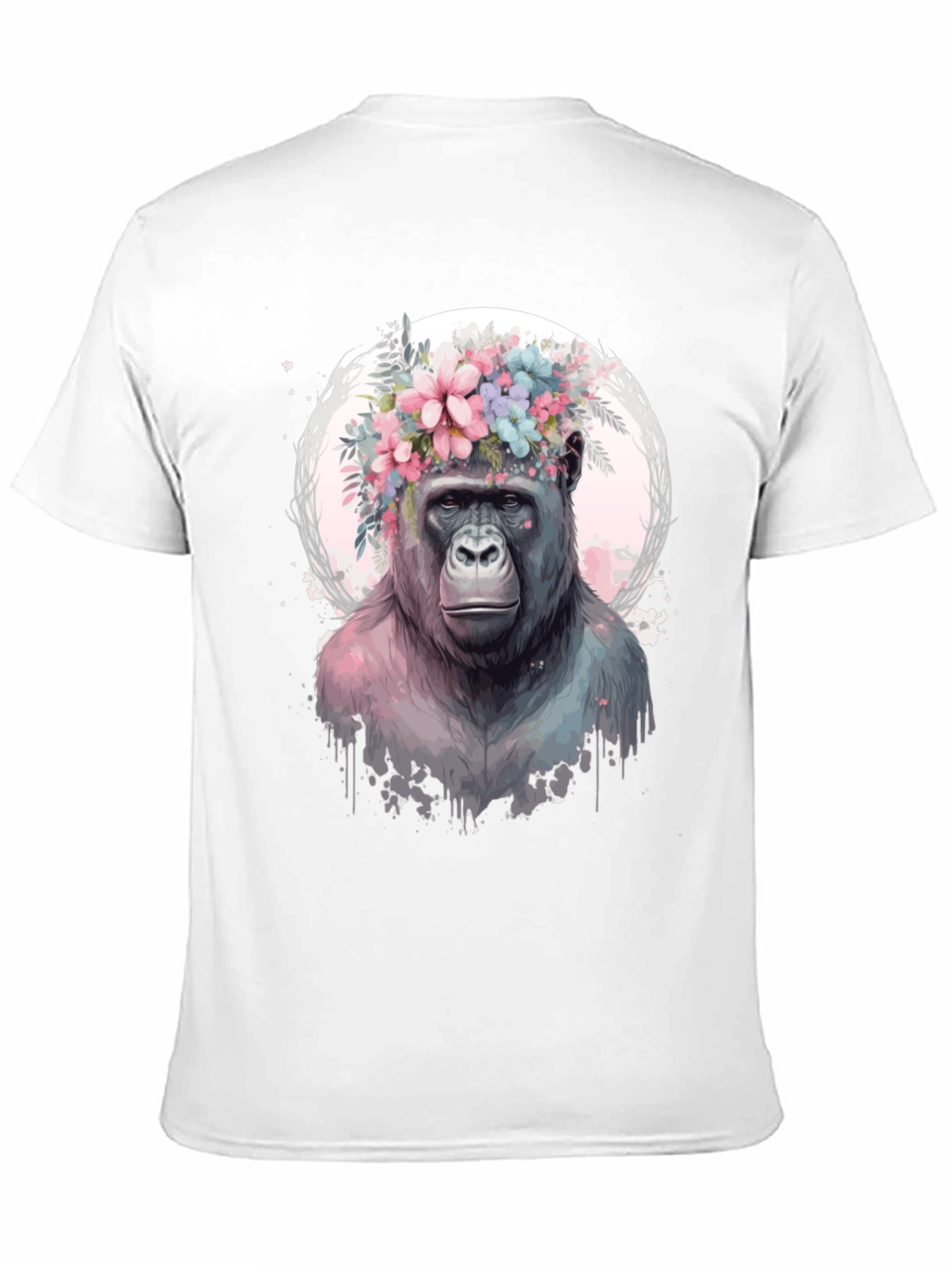 Gorilla Floral Crown Graphic Tee