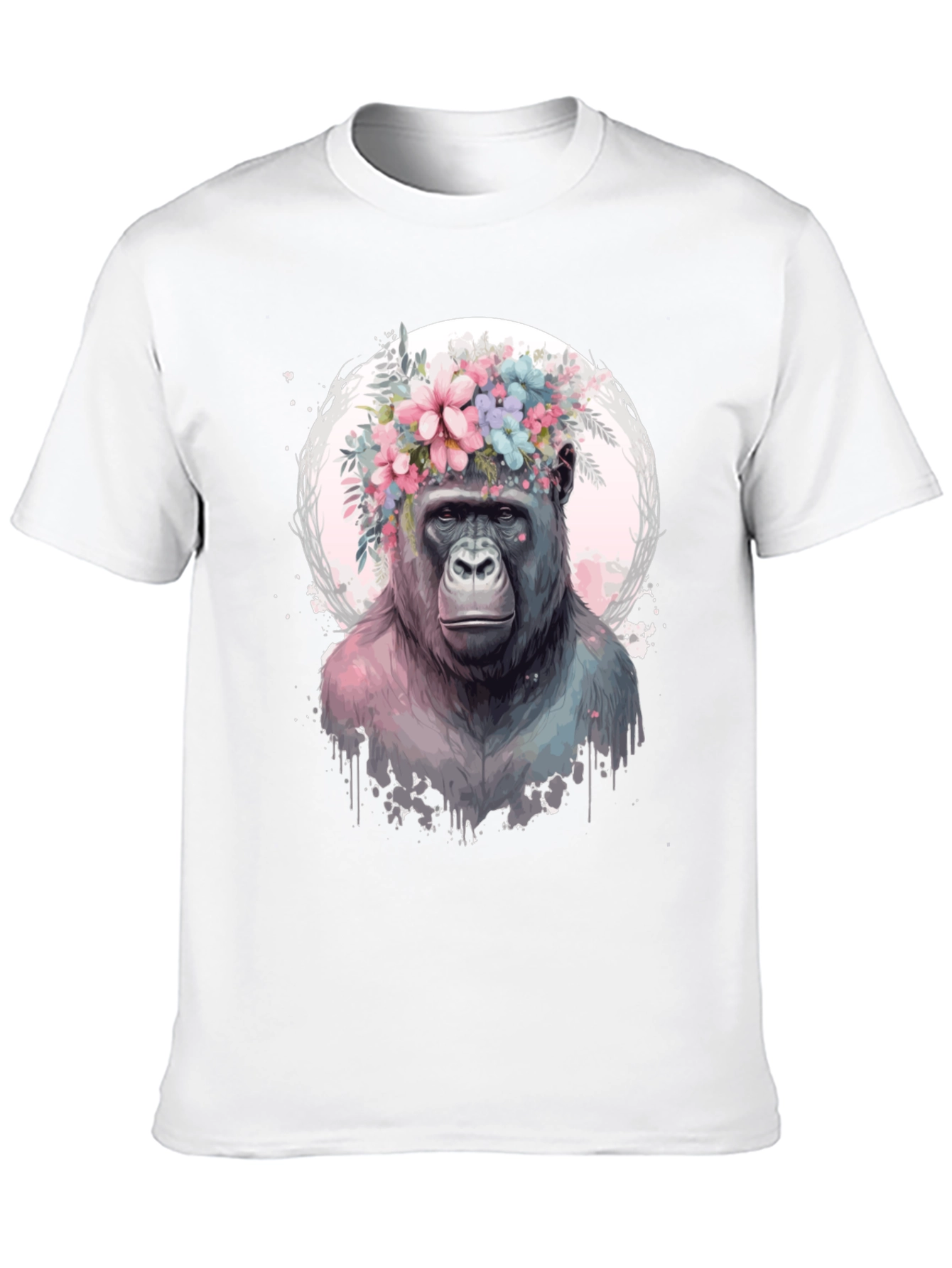 Gorilla Floral Crown Graphic Tee