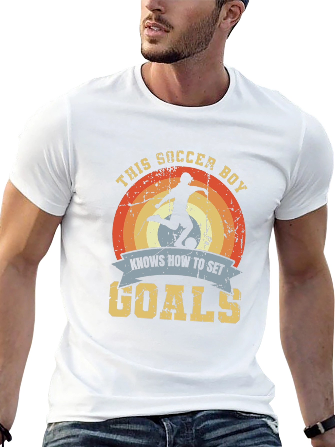Soccer Boy Knows How to Set Goals Graphic Tee
