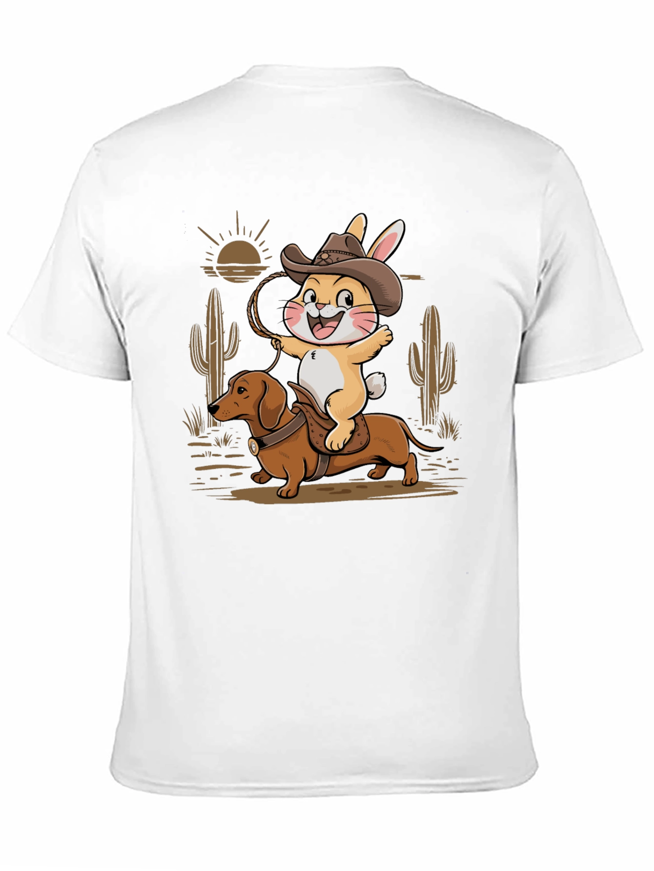 Cowboy Dachshund & Rabbit T-Shirt