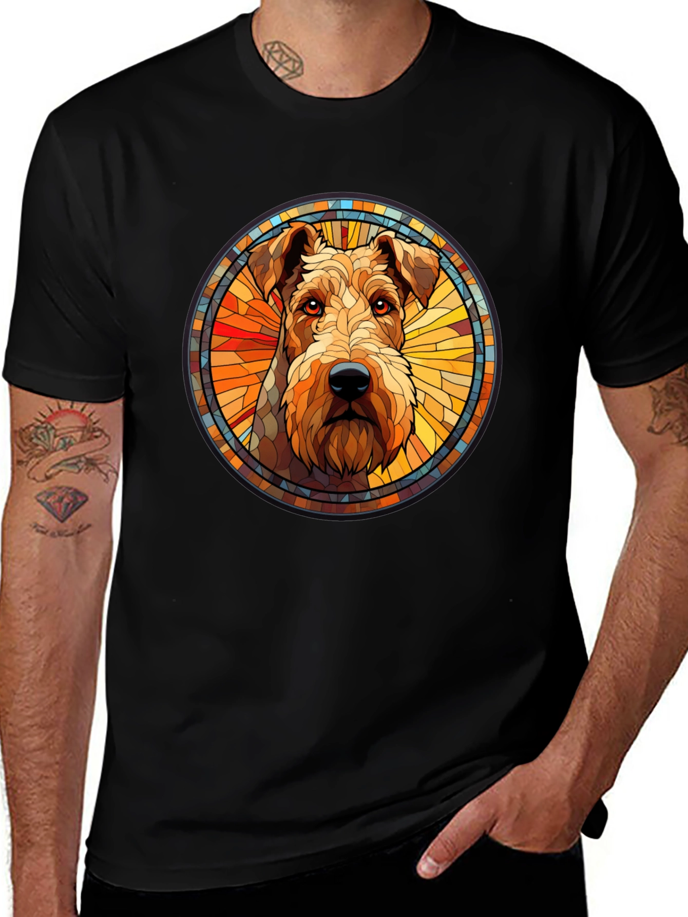 Dog Breed Art T-Shirt - Black