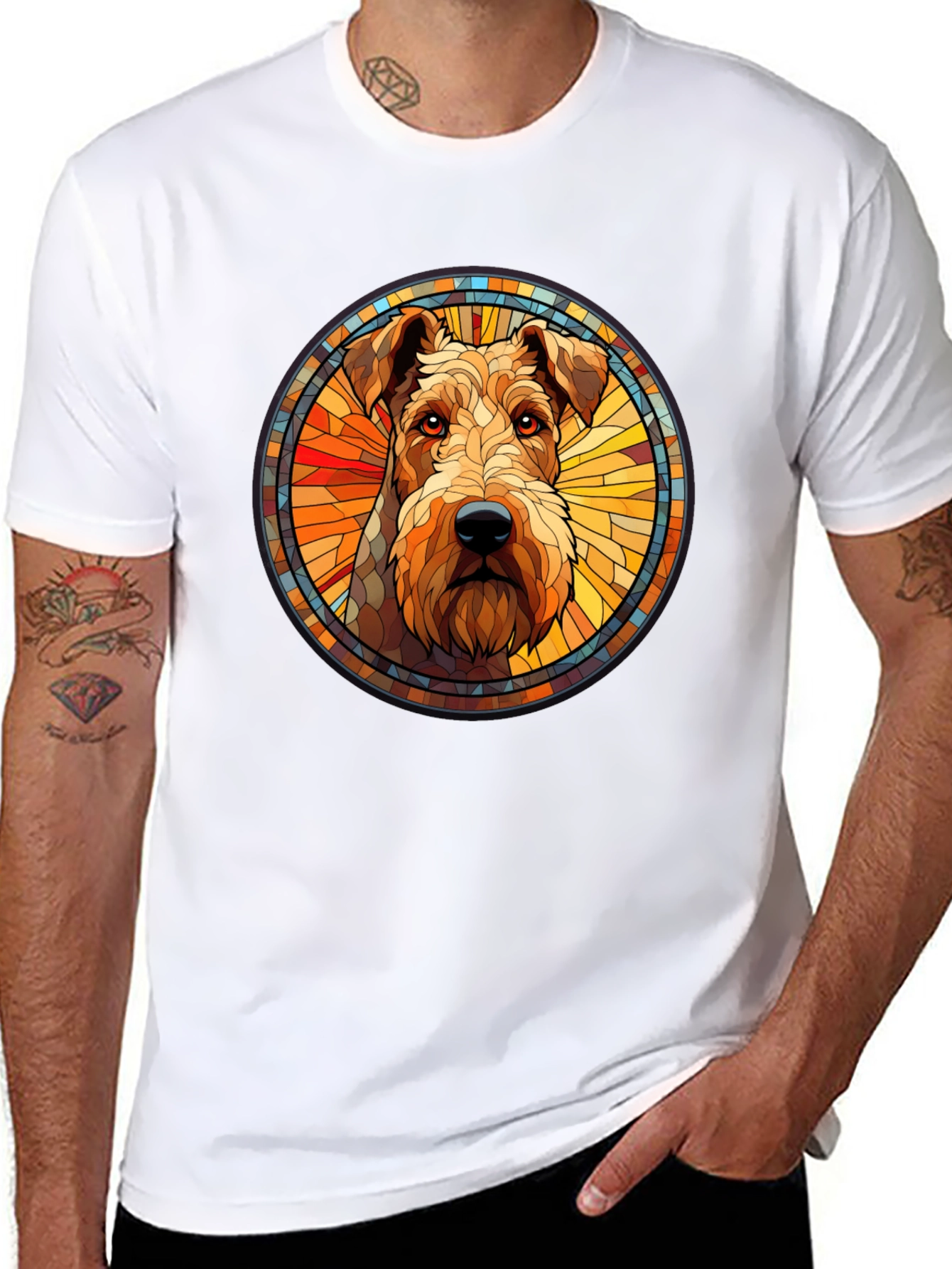 Dog Breed Art T-Shirt - Black