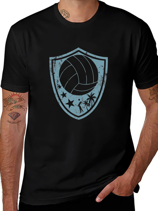 Volleyball Beach Shield Graphic T-Shirt