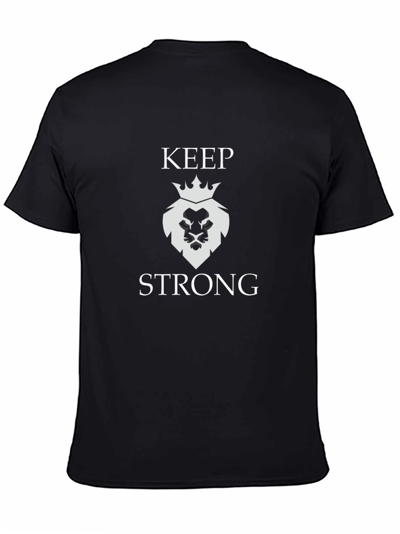 Keep Strong Lion Graphic Tee - Black