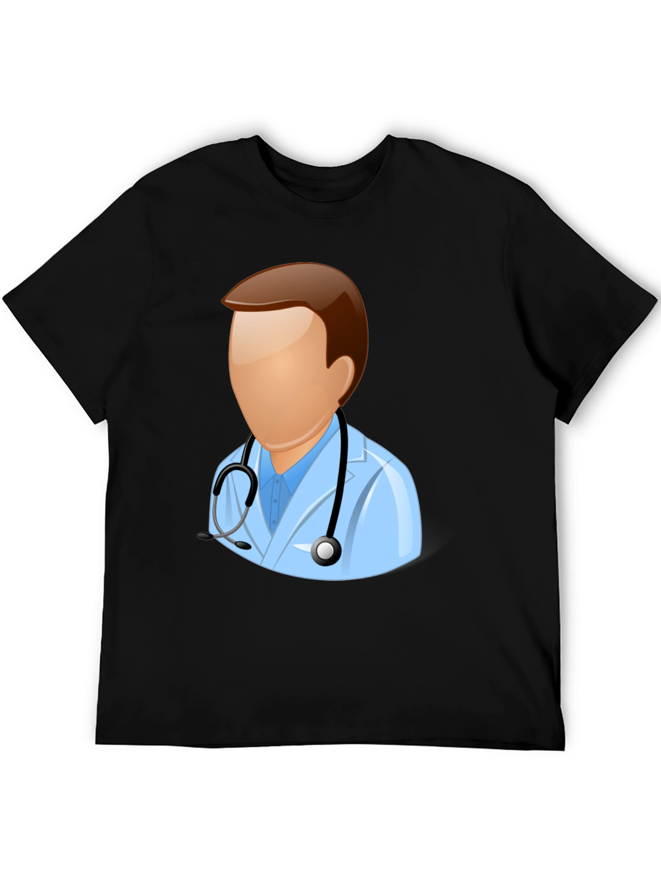 Doctor Icon Graphic Black T-Shirt