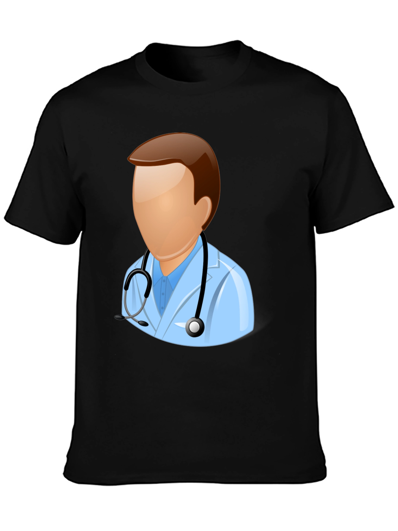 Doctor Icon Graphic Black T-Shirt