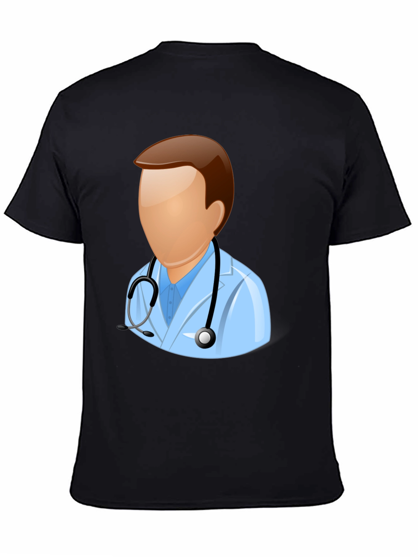 Doctor Icon Graphic Black T-Shirt