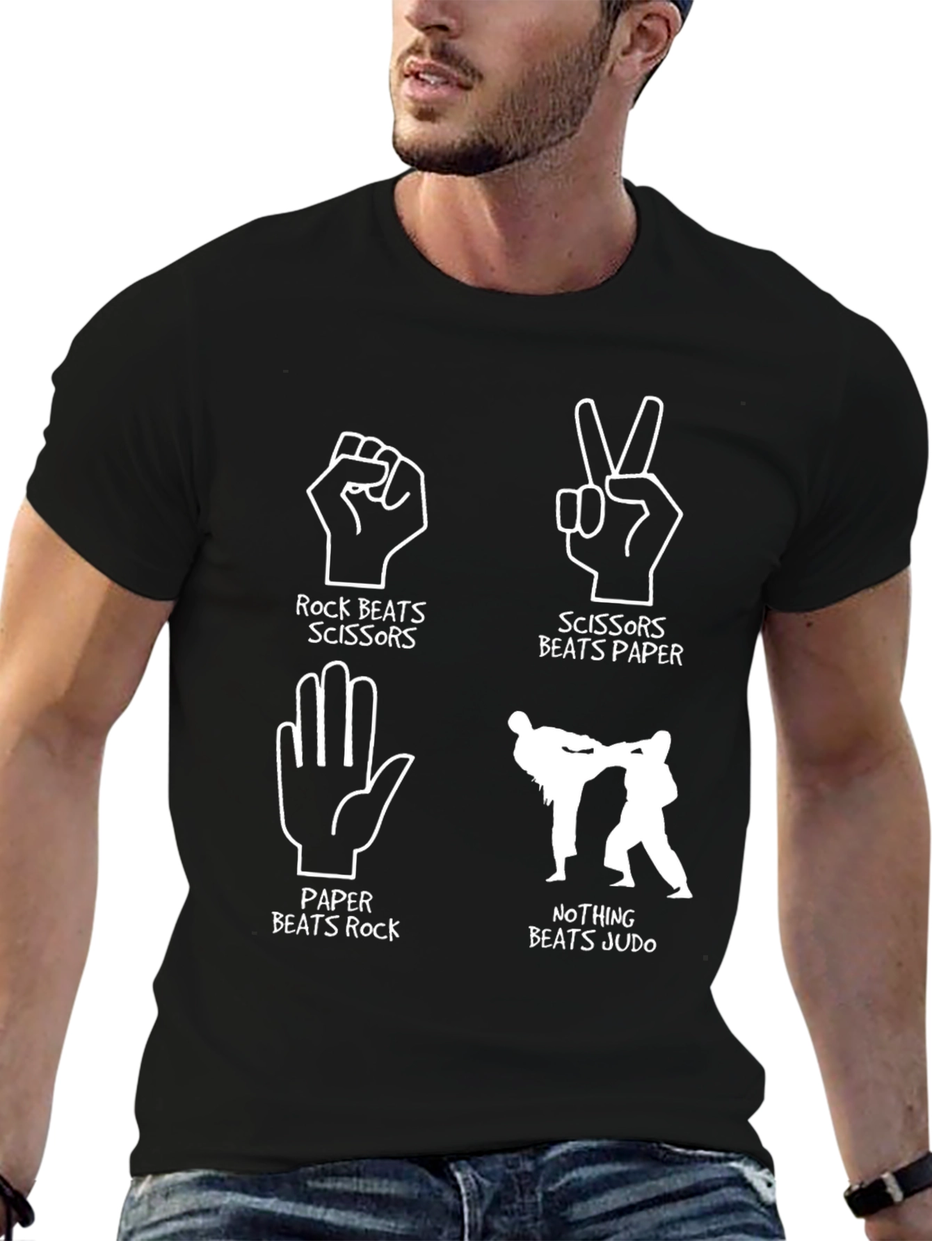 Rock Paper Scissors Judo Graphic T-Shirt