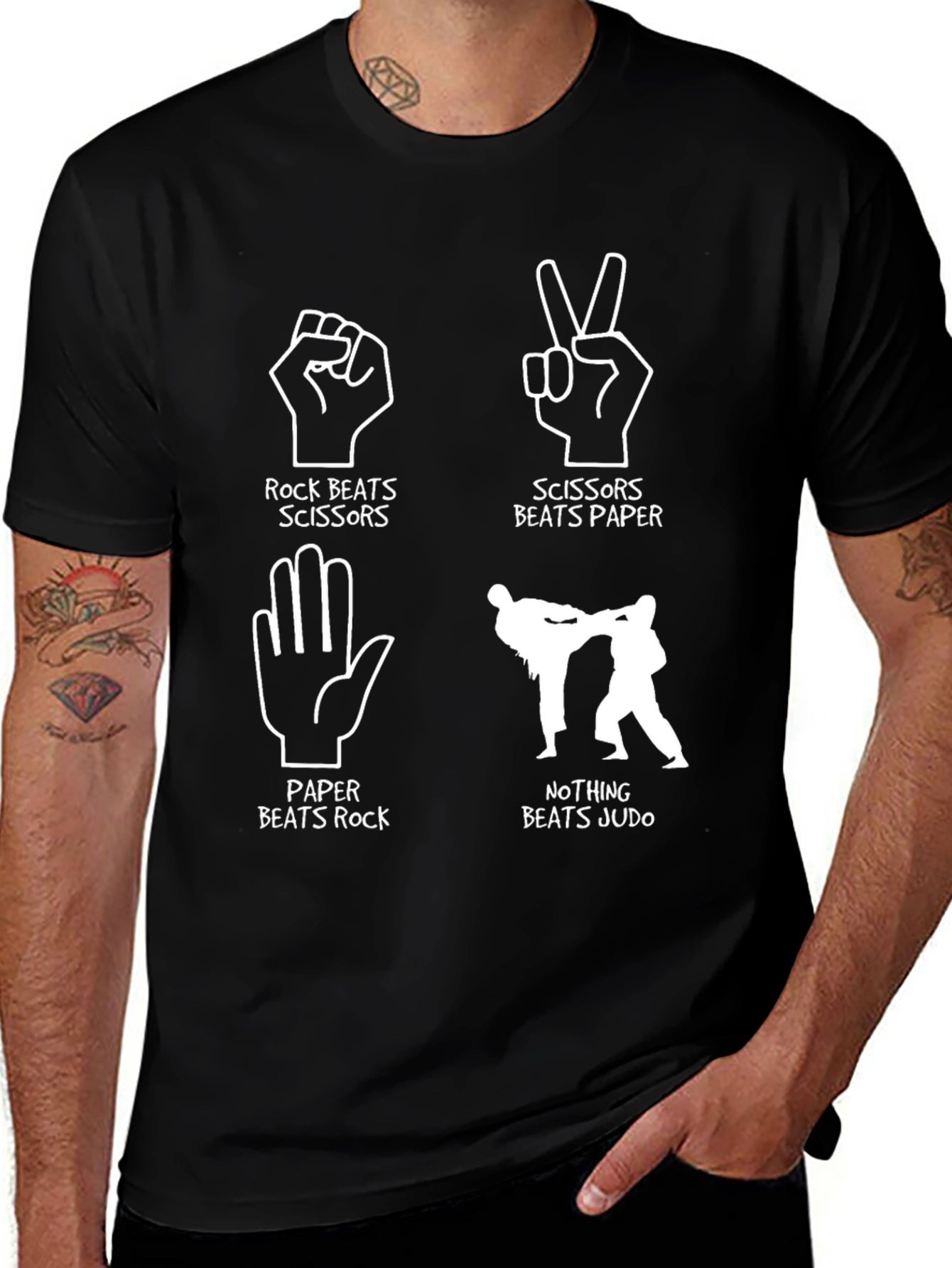 Rock Paper Scissors Judo Graphic T-Shirt
