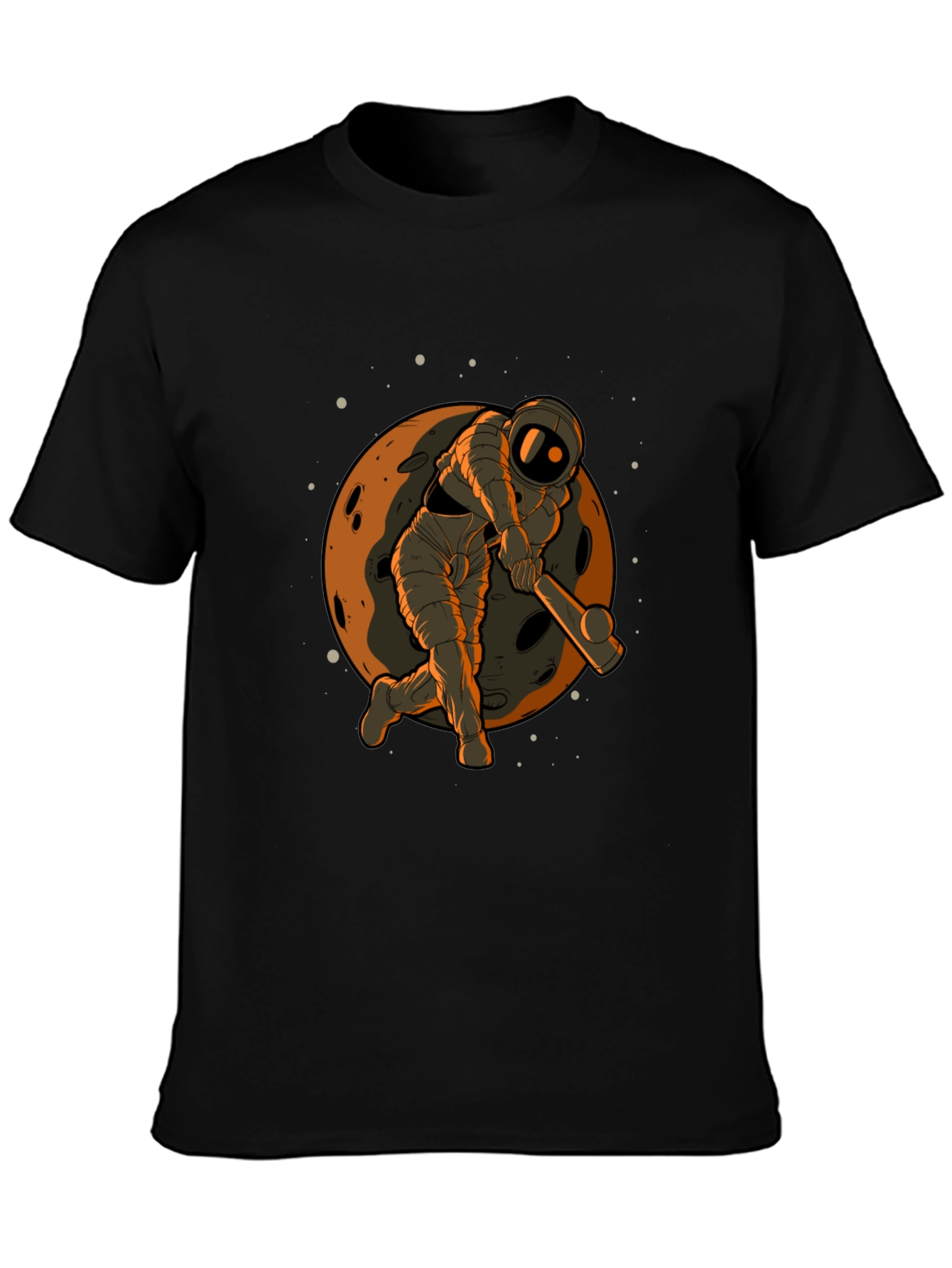 Astronaut Cricket Graphic Tee - Black