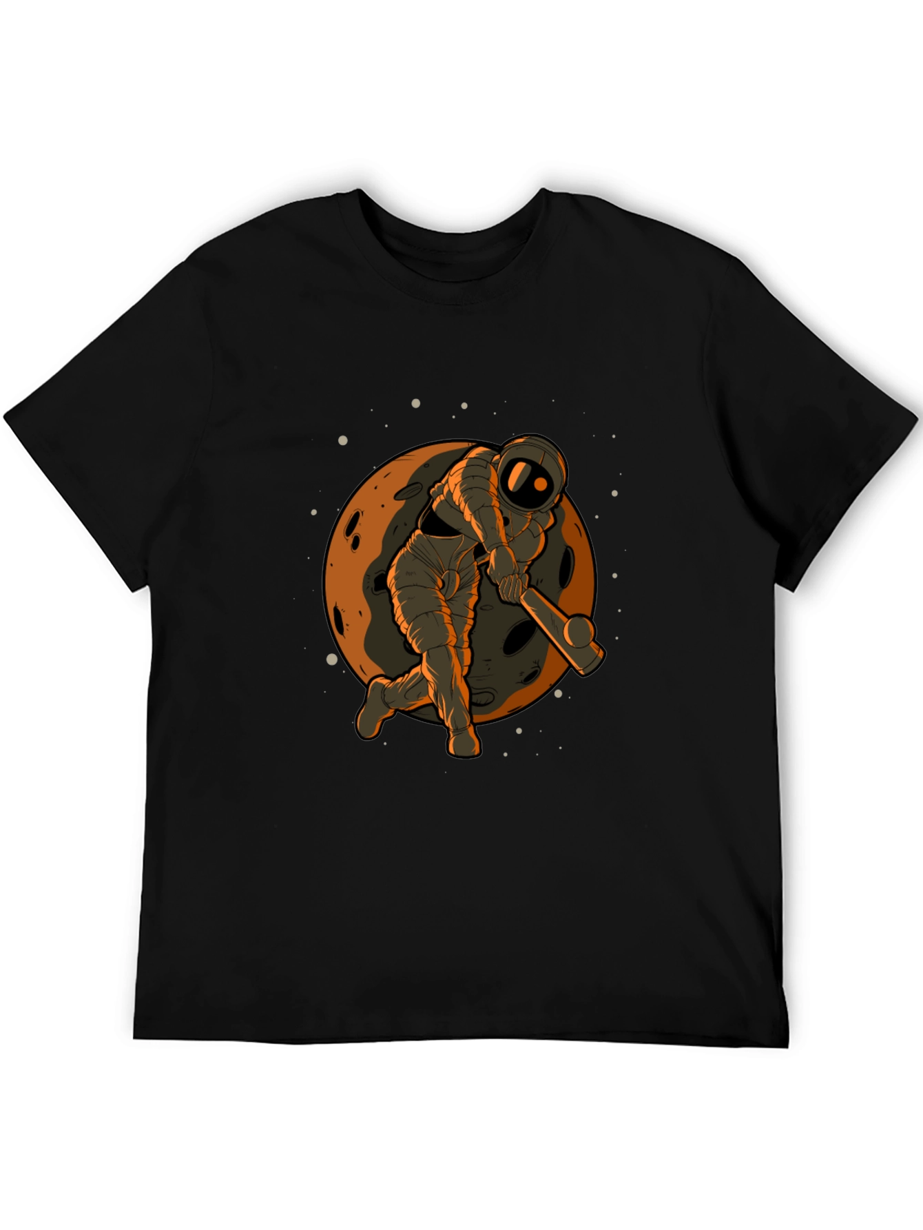 Astronaut Cricket Graphic Tee - Black