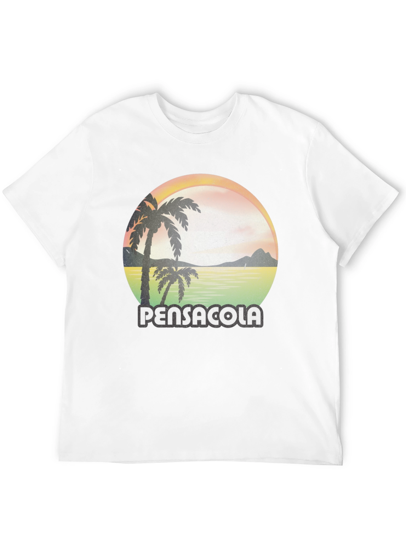 Pensacola Palm Tree Sunset Graphic Tee