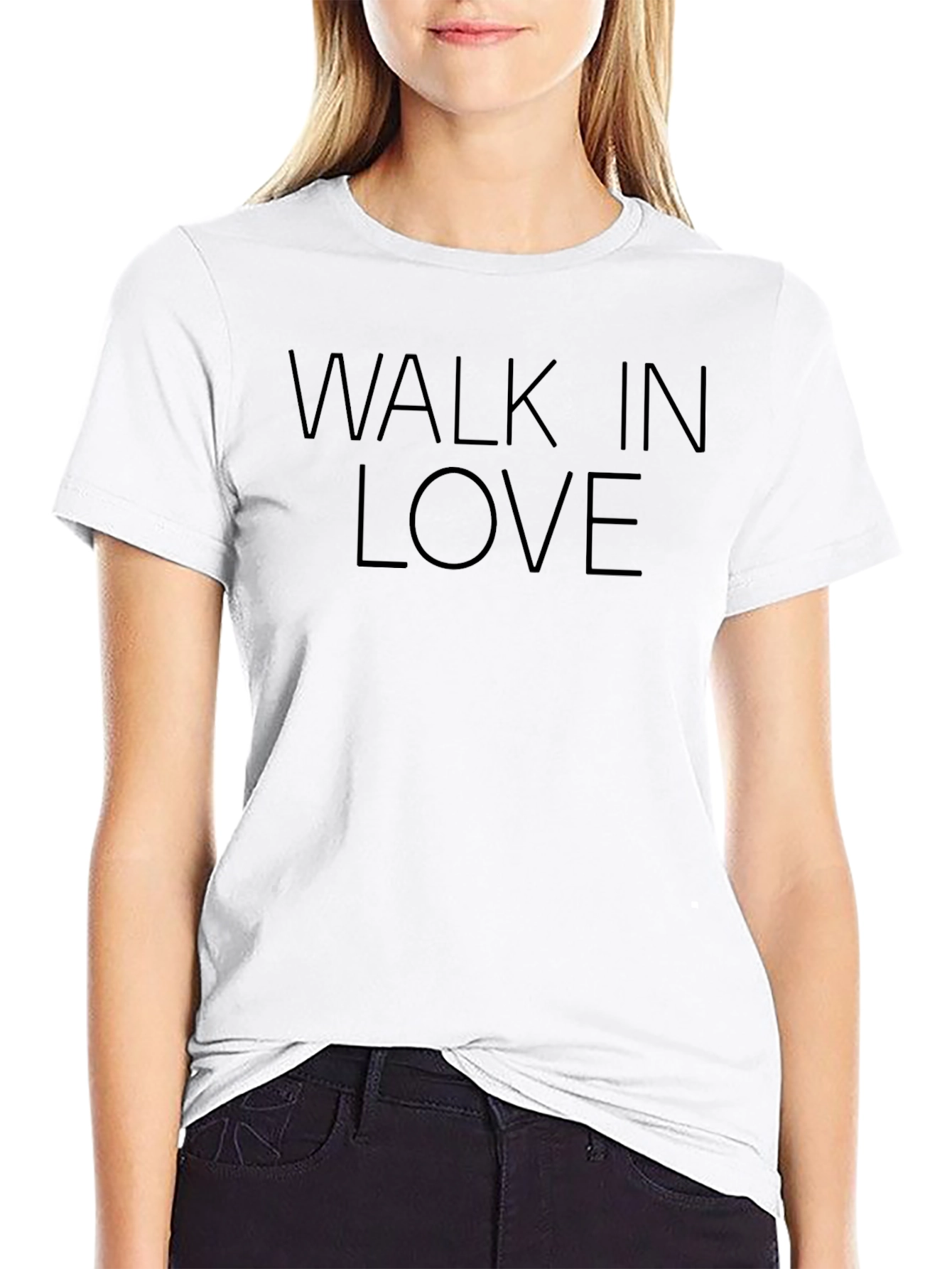 Walk In Love Black Graphic Tee Shirt