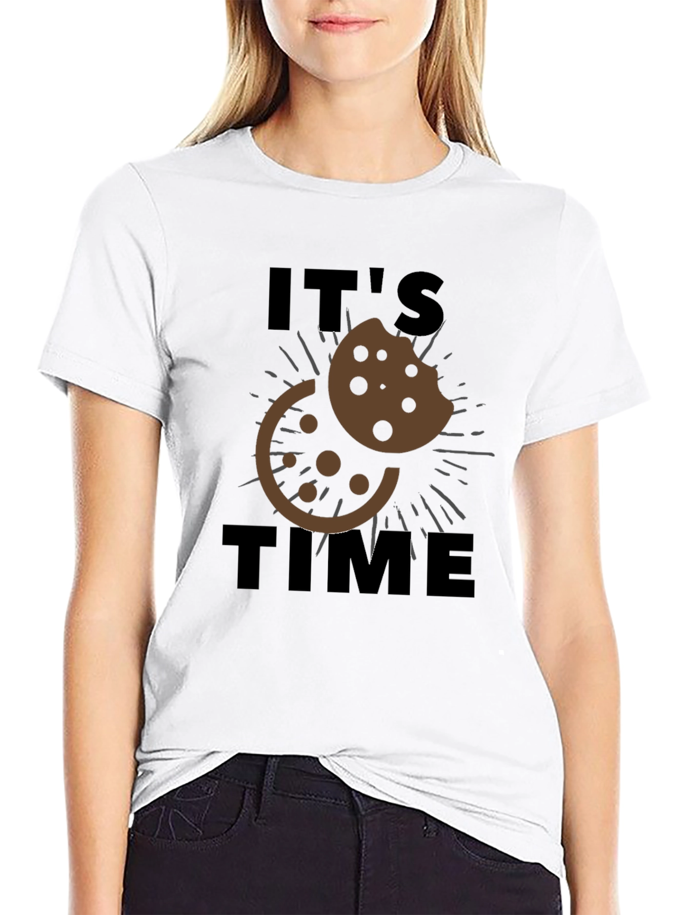 Its Cookie Time T-Shirt - Black Casual Wear