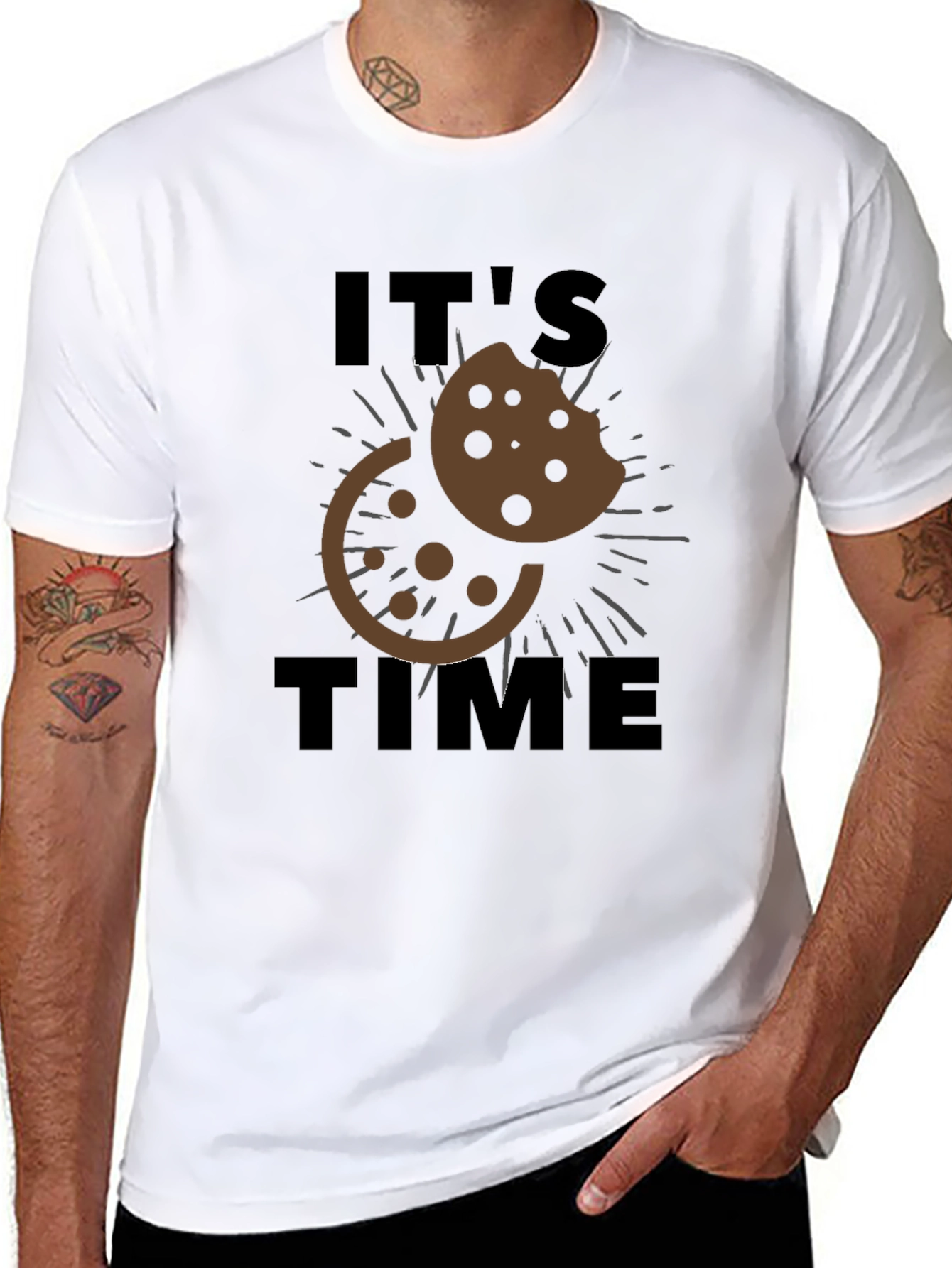 Its Cookie Time T-Shirt - Black Casual Wear