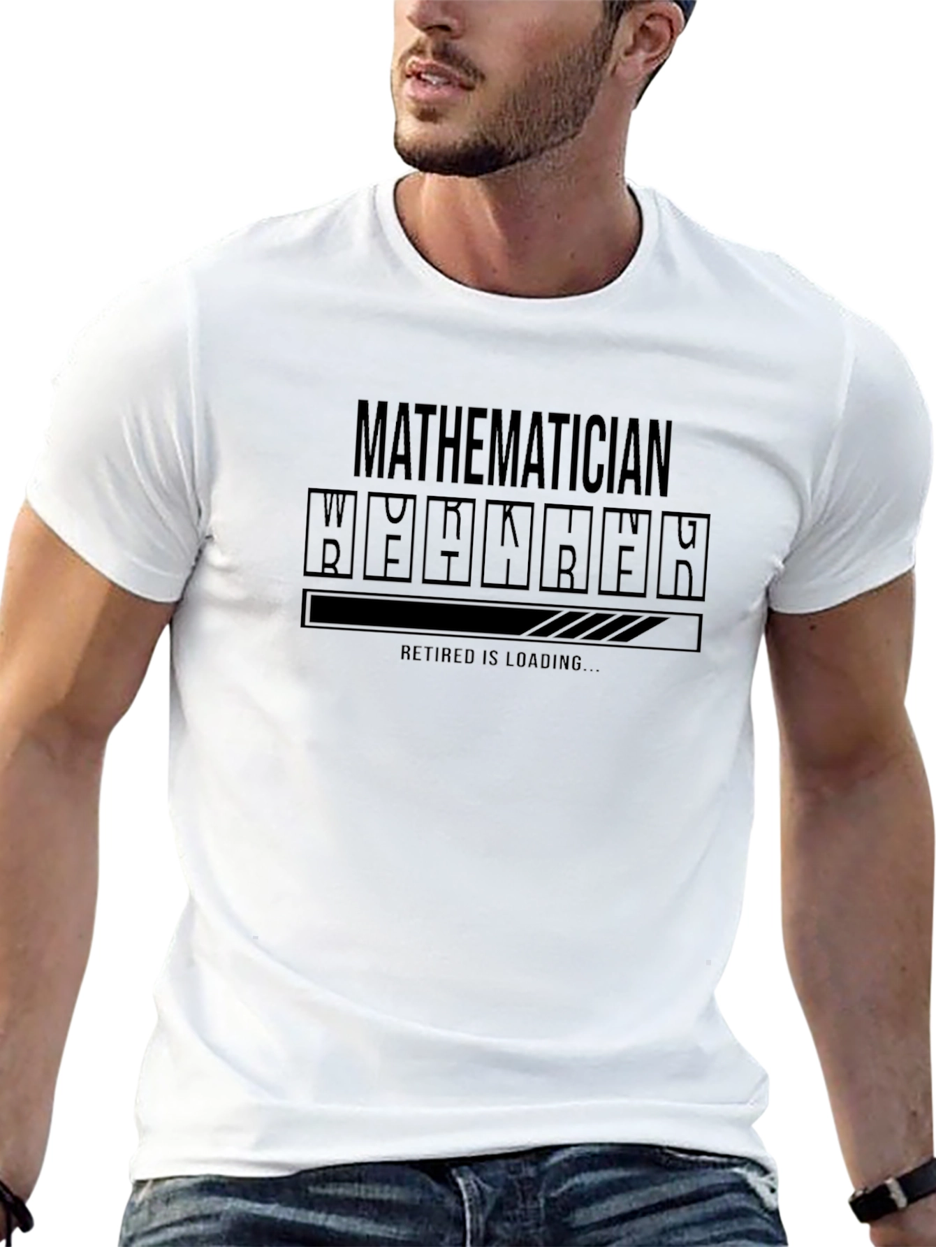Mathematician Retirement Loading Funny Graphic T-Shirt