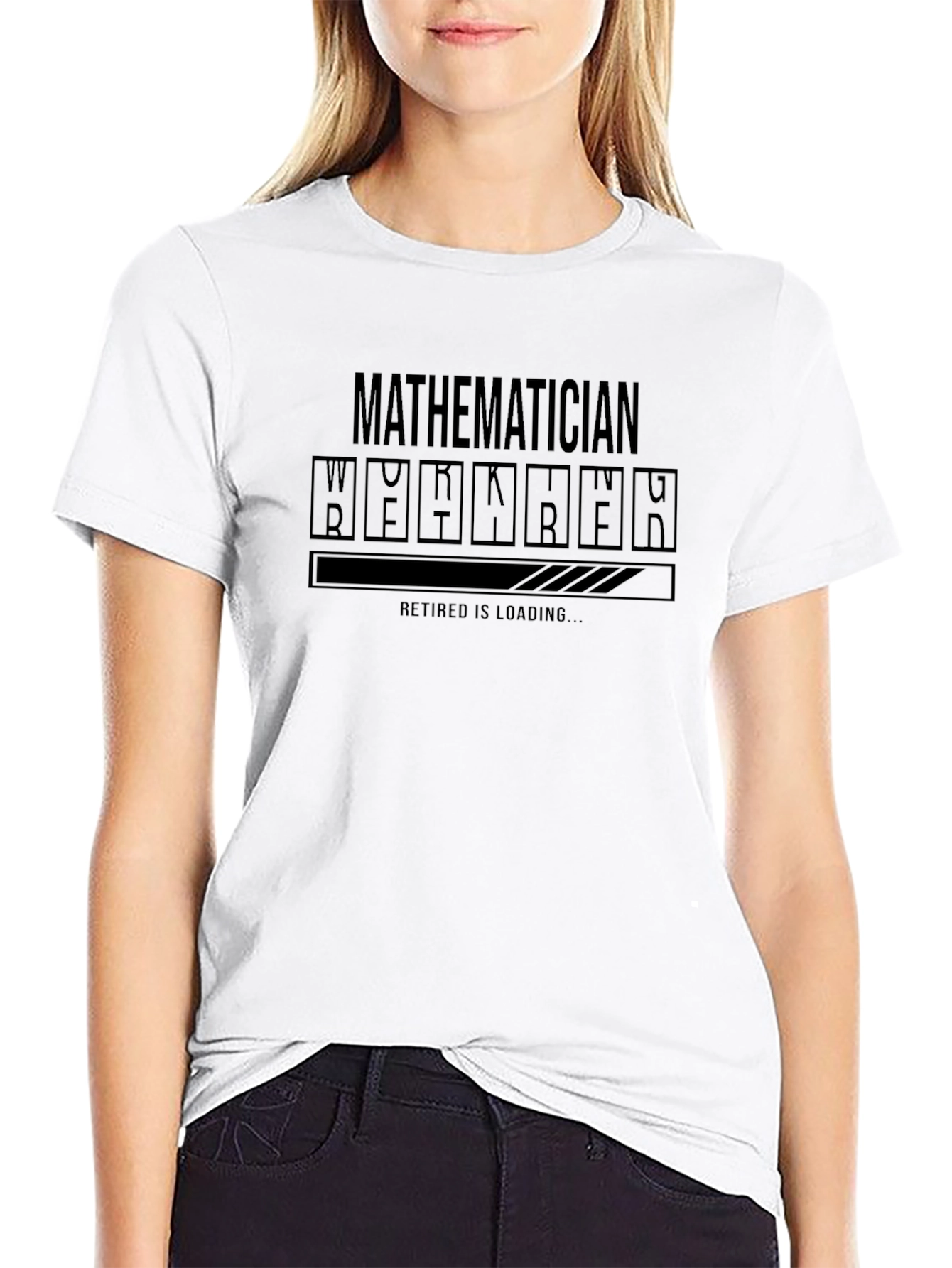 Mathematician Retirement Loading Funny Graphic T-Shirt