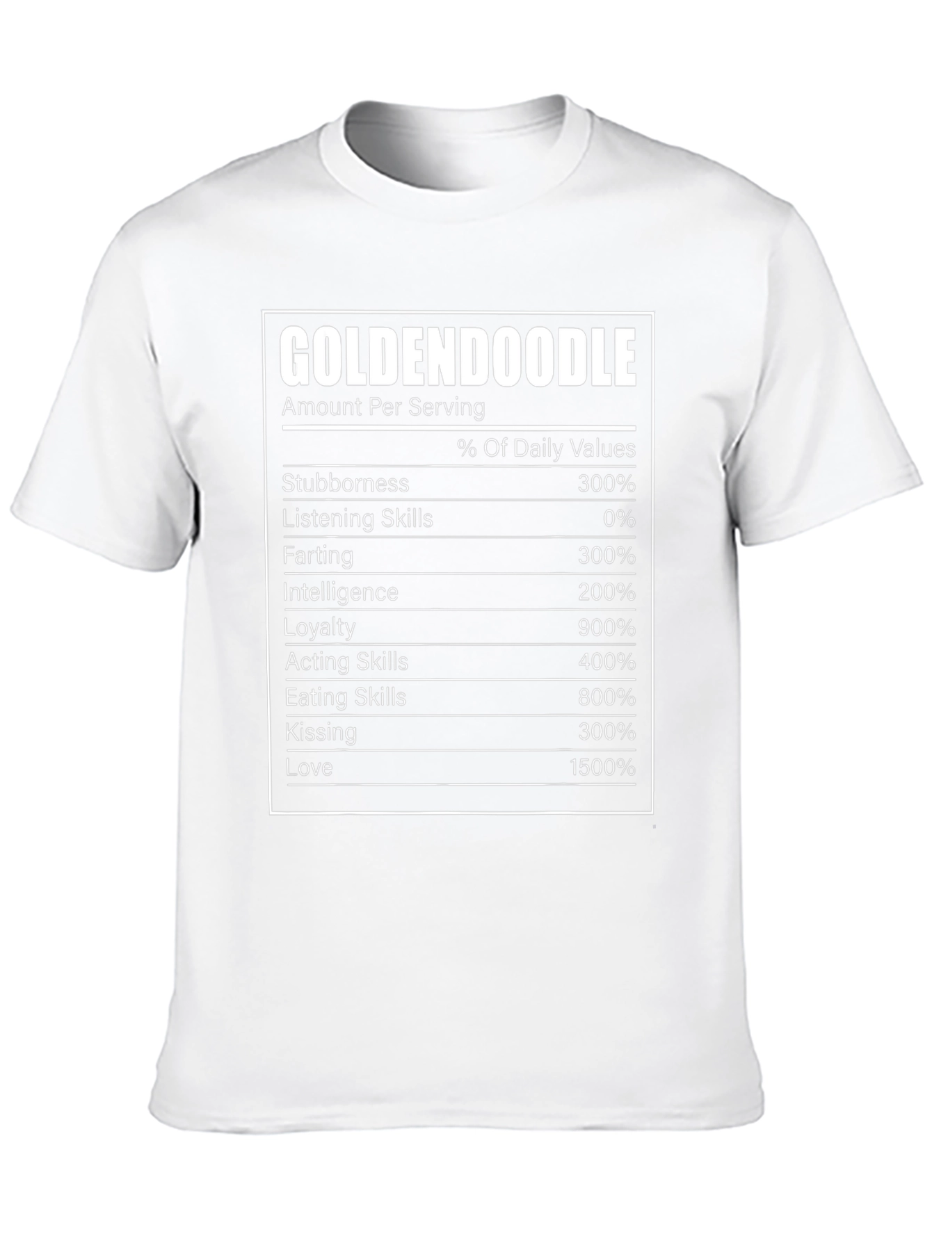 Goldendoodle Nutrition Facts T-Shirt