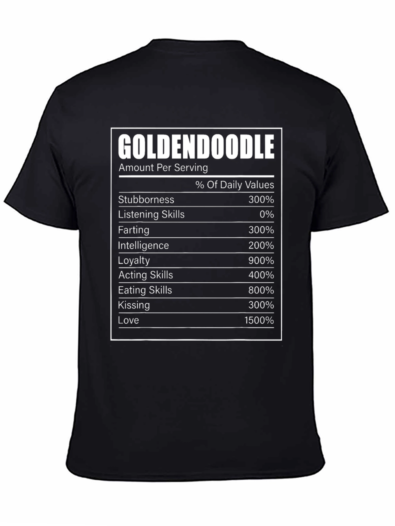 Goldendoodle Nutrition Facts T-Shirt