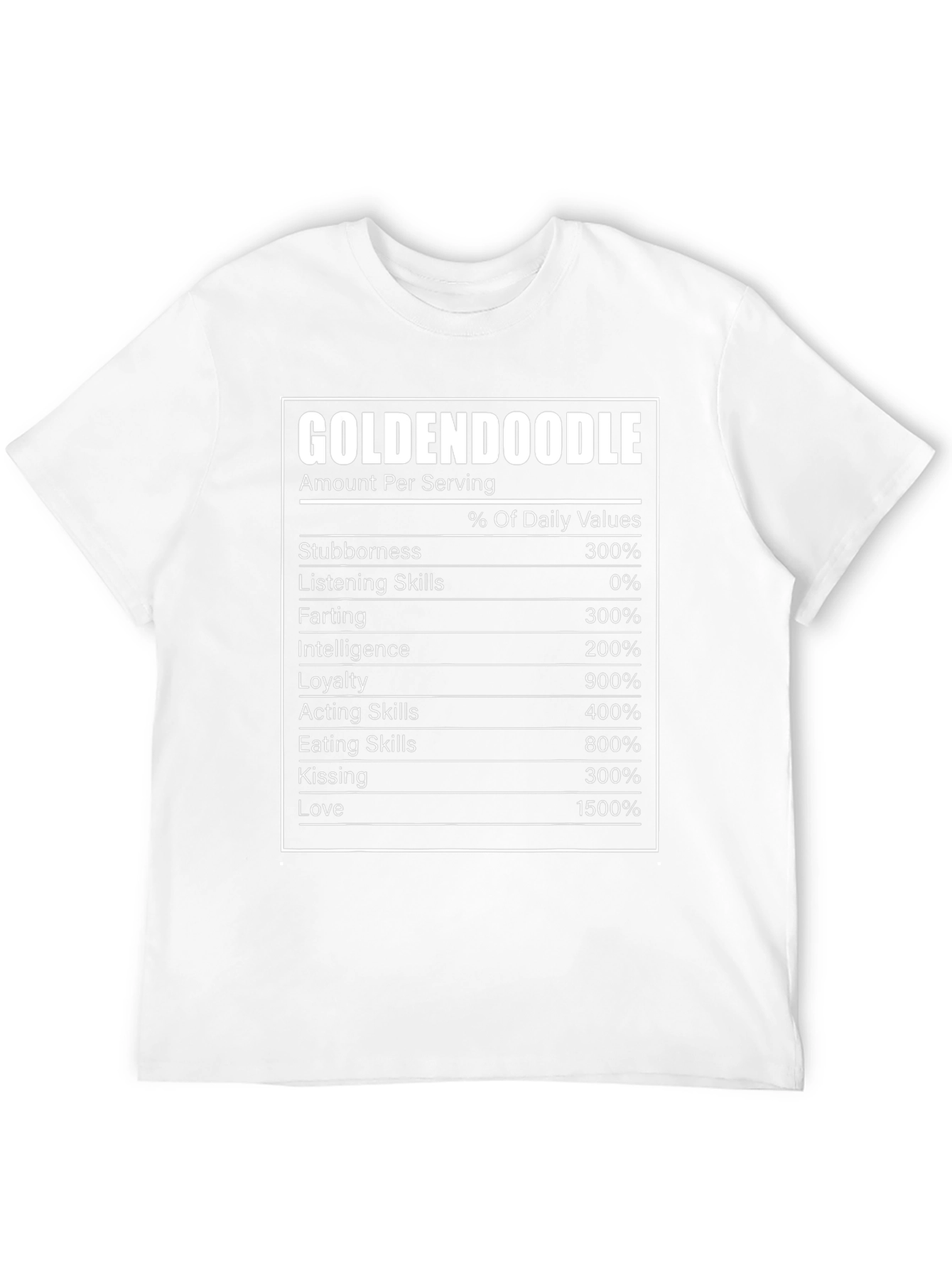 Goldendoodle Nutrition Facts T-Shirt