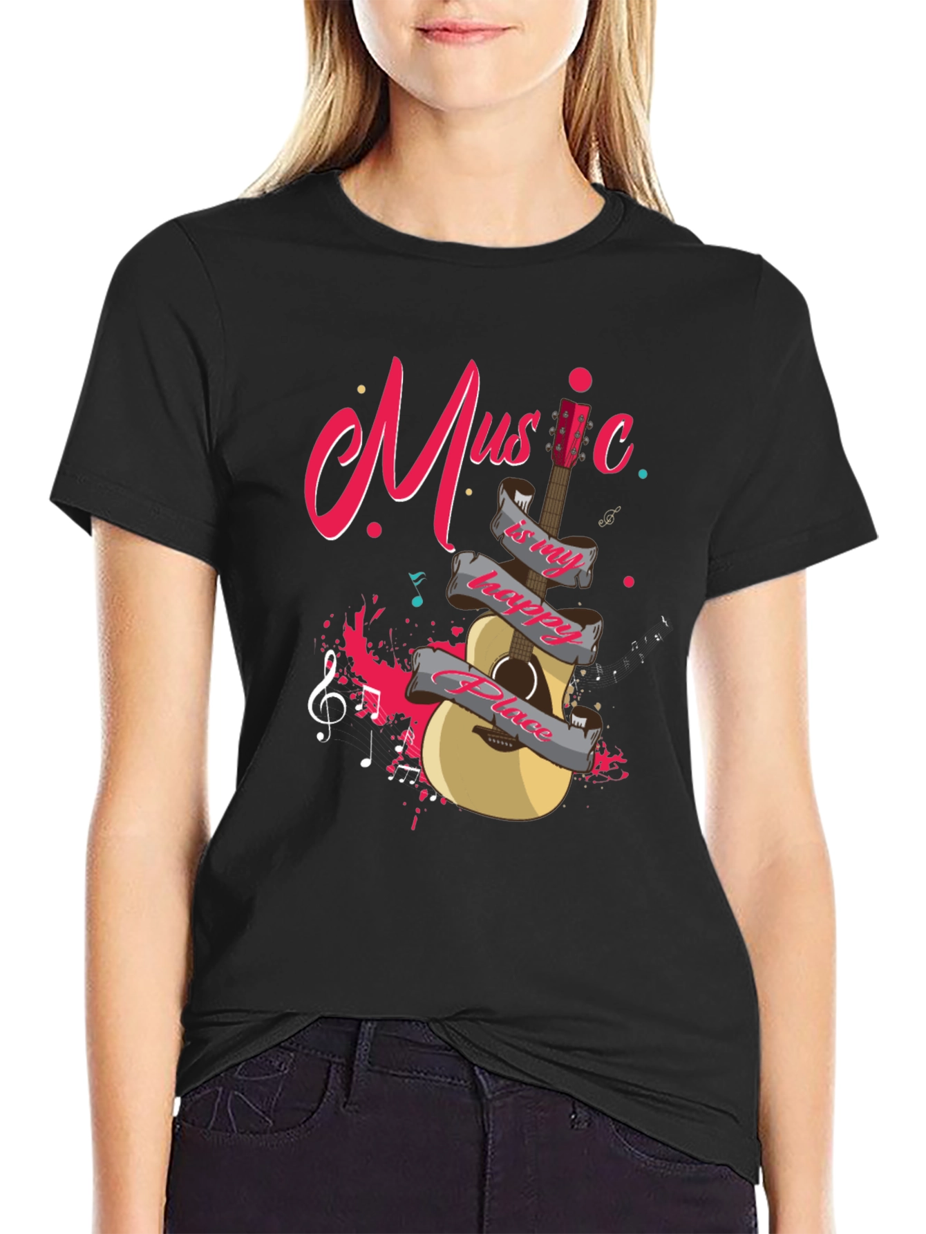 Music is My Happy Place Graphic Tee