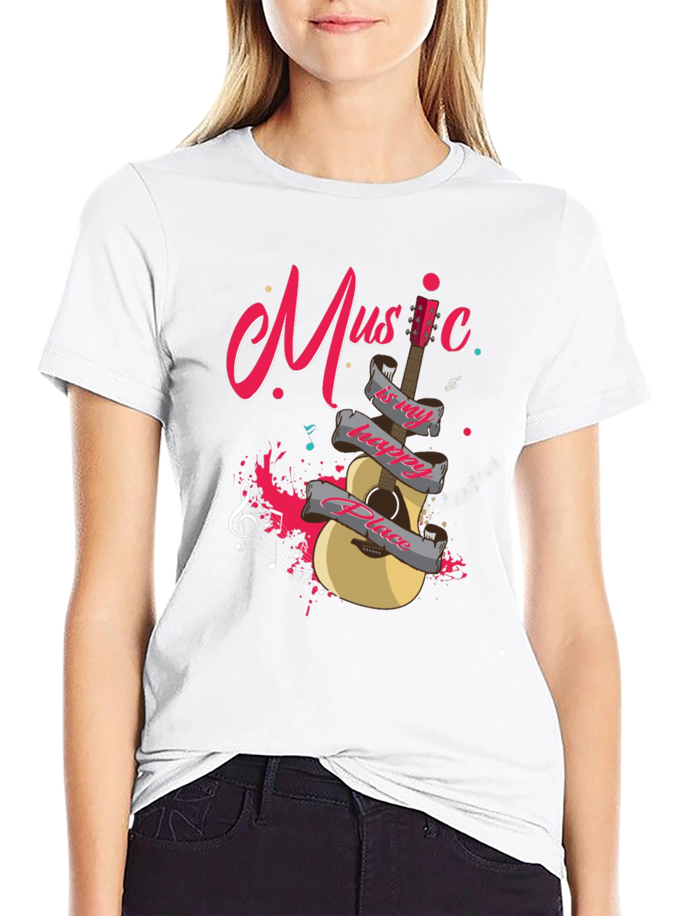 Music is My Happy Place Graphic Tee