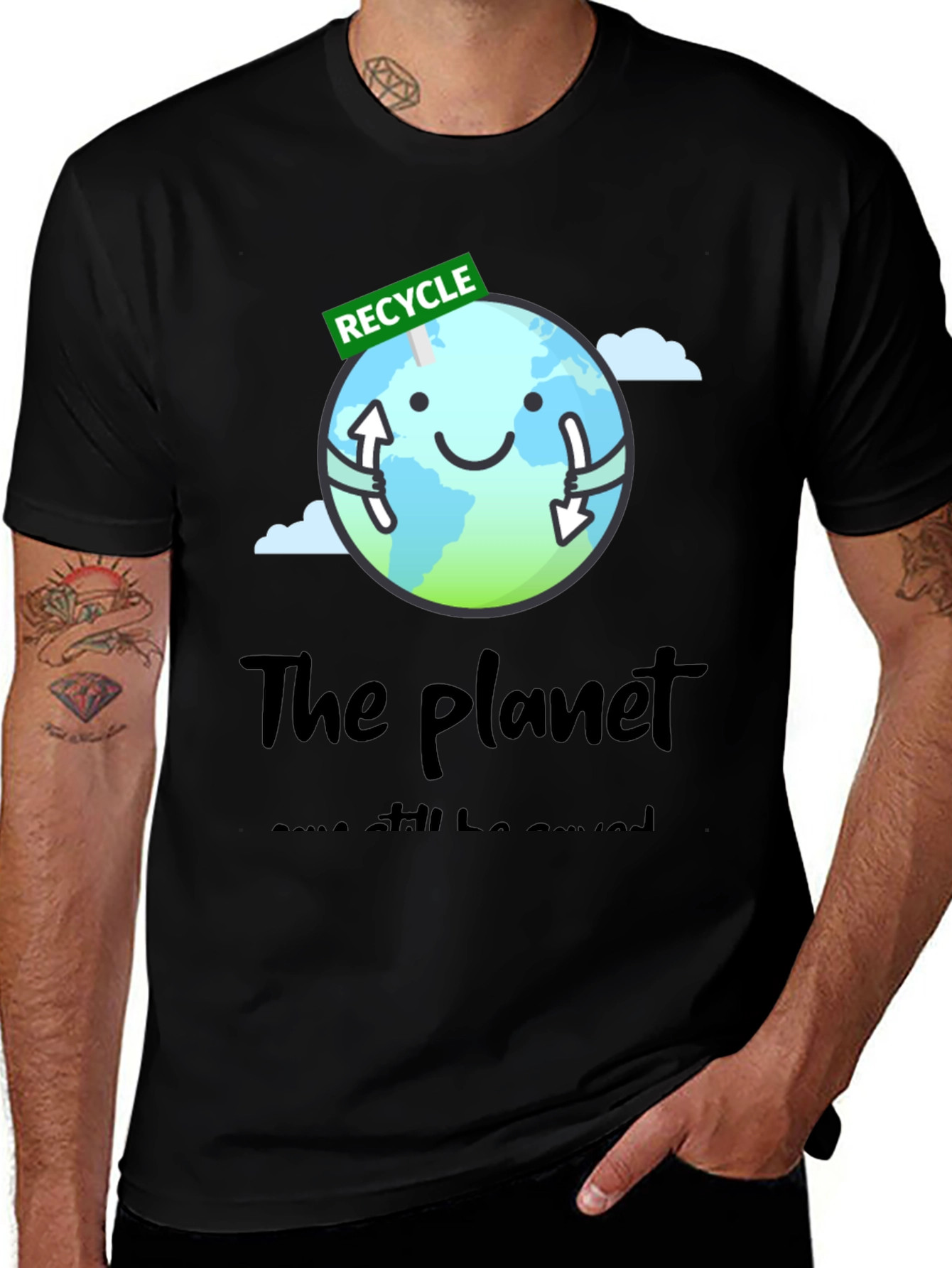 Eco-Friendly Recycle Earth Graphic Tee