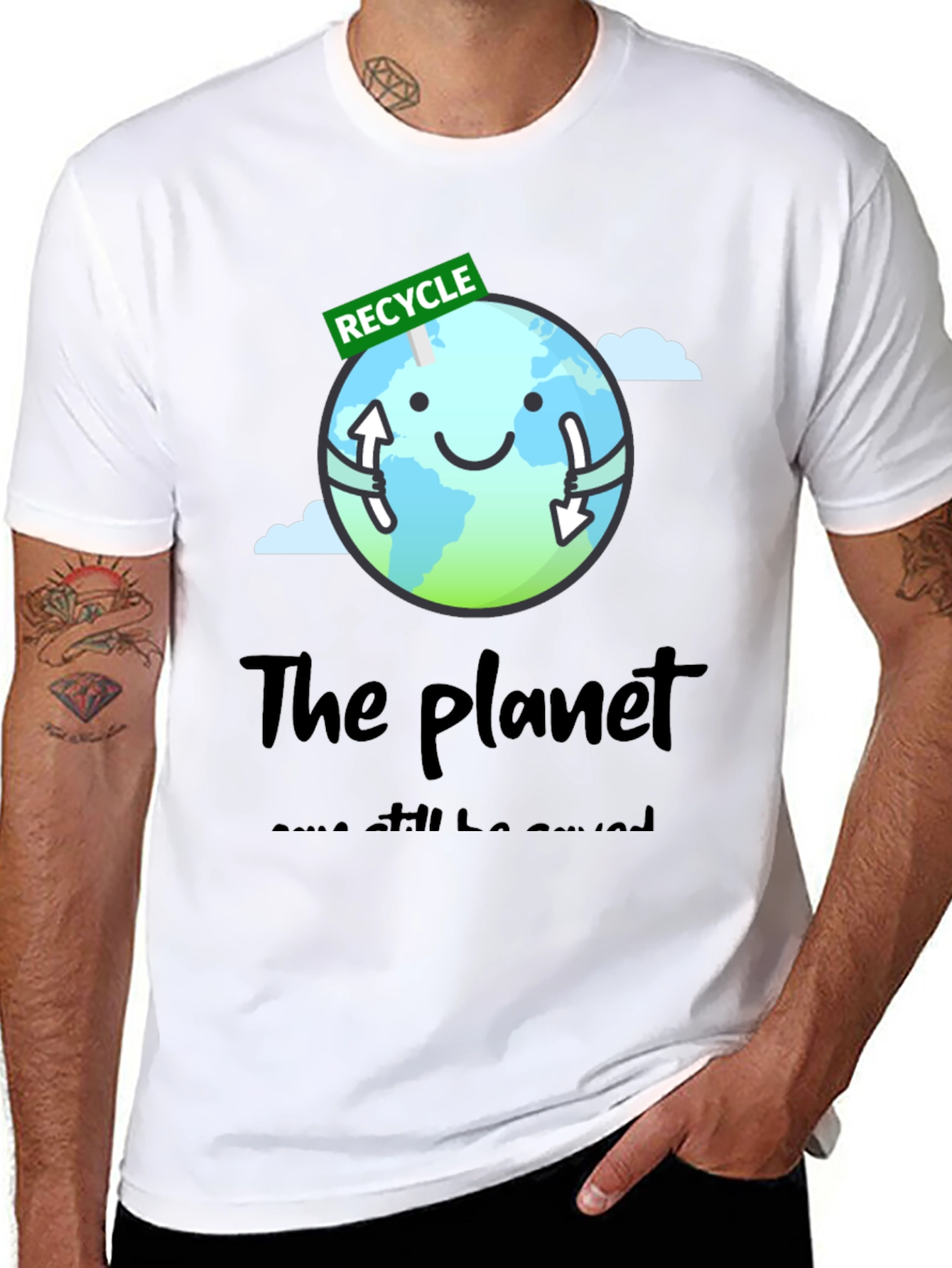 Eco-Friendly Recycle Earth Graphic Tee