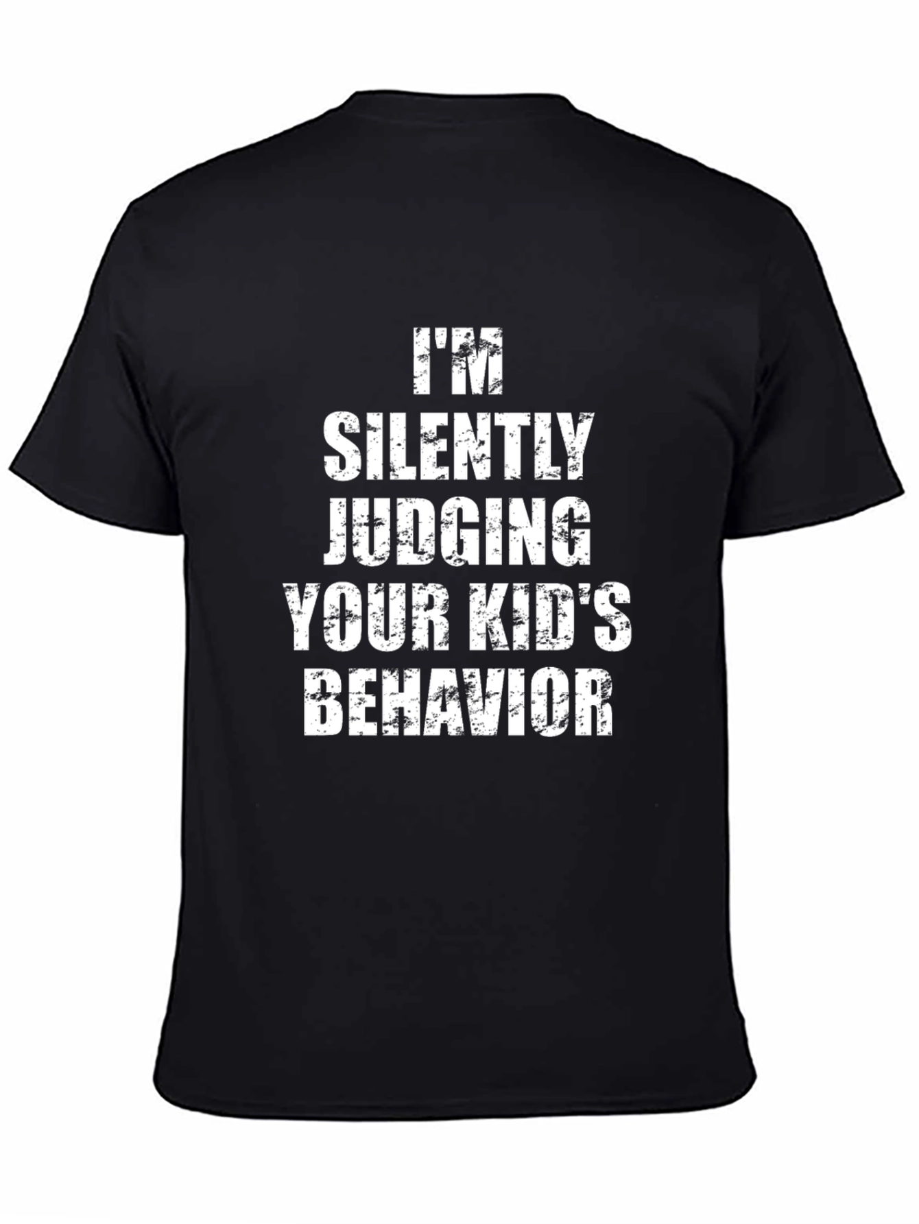 Im Silently Judging Kids Black Cotton Tee