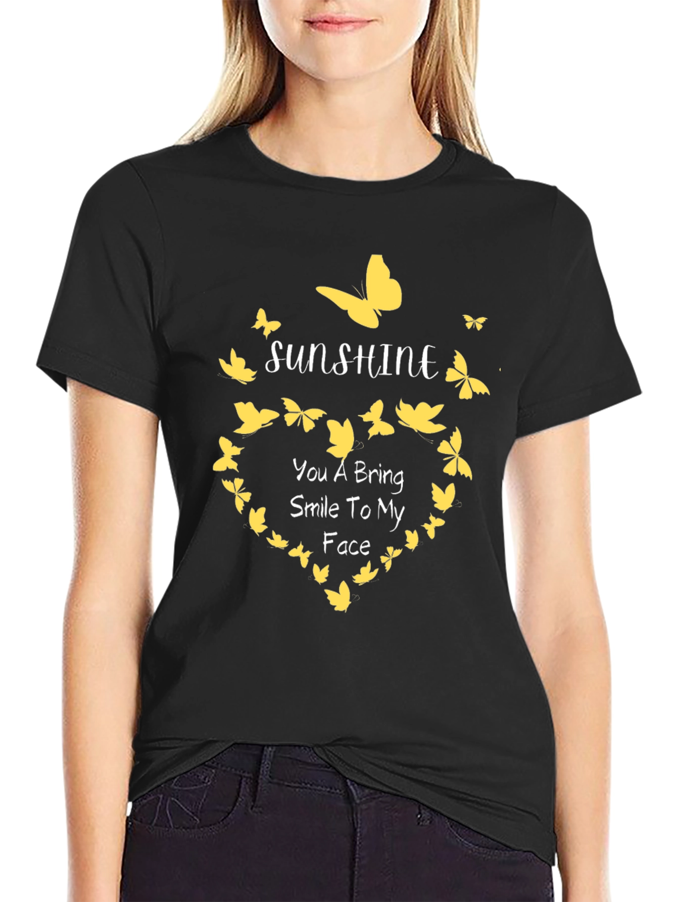 Sunshine Butterfly Graphic T-Shirt